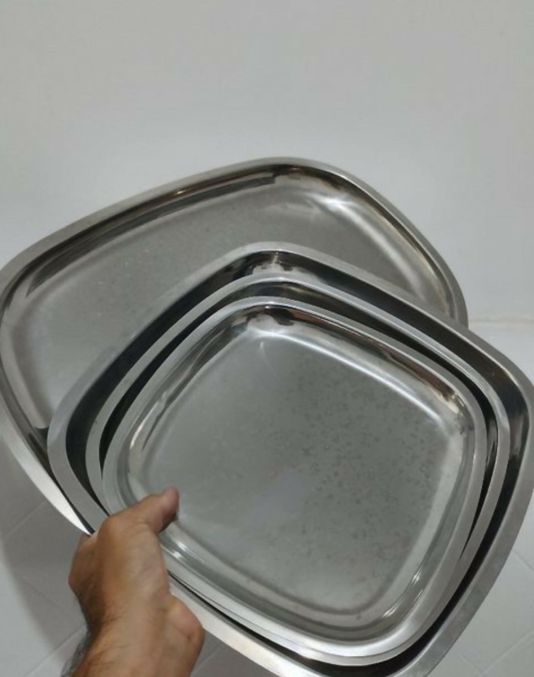kit 4 travessas de inox nobre marca meridional