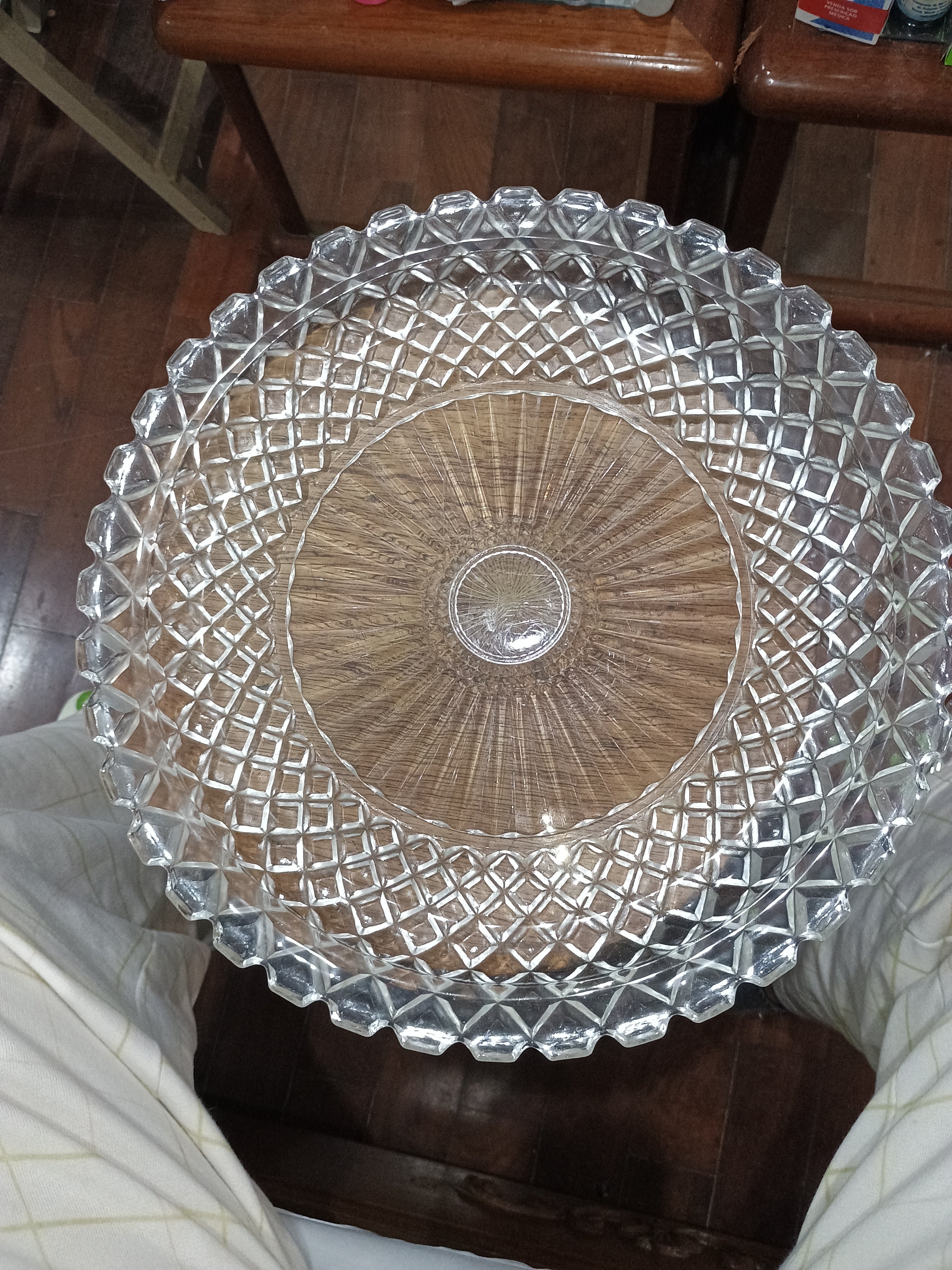 Tigela, Saladeira em cristal lapidado 