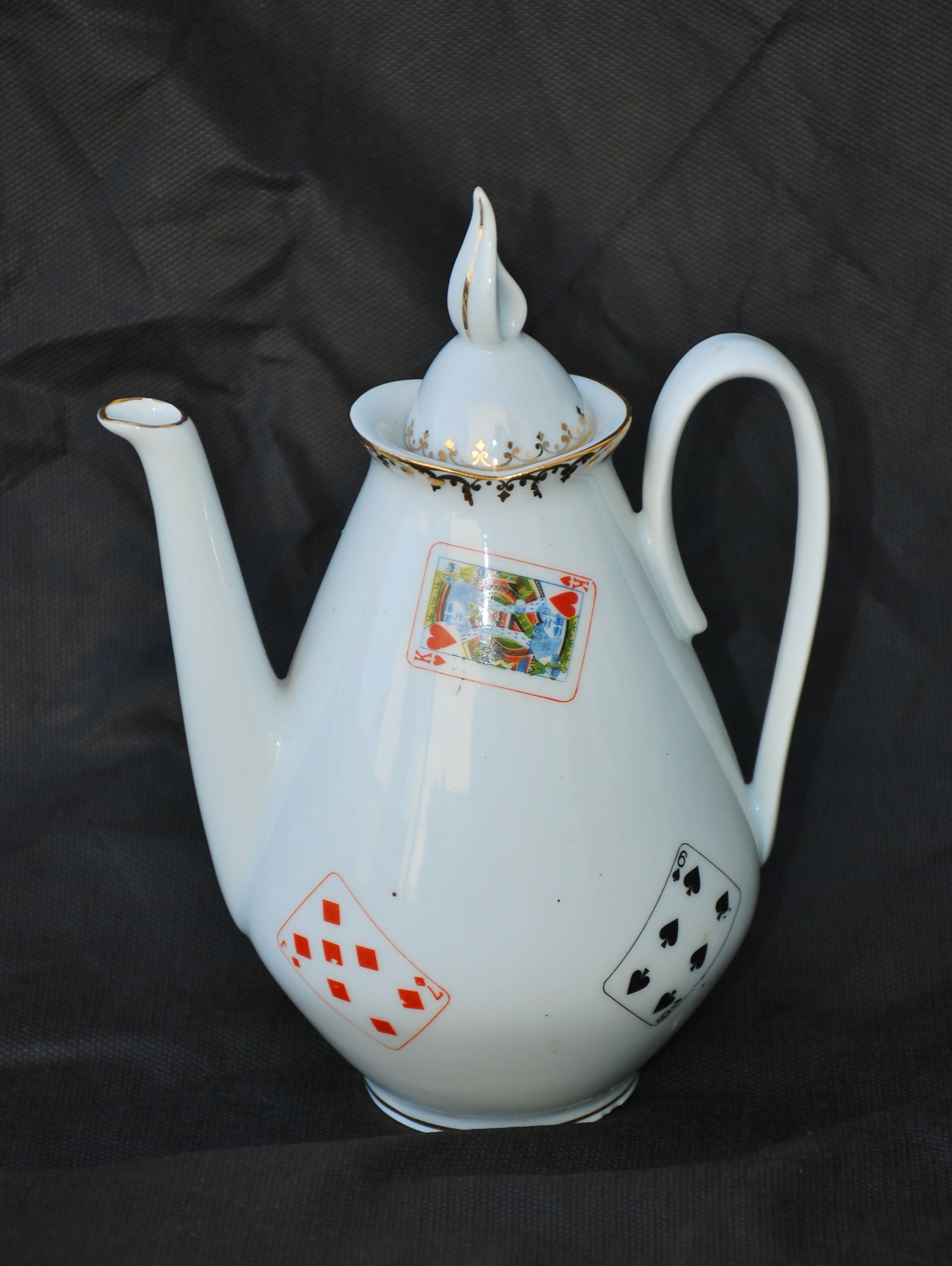 jogo de café Porcelana Real anos 60 - porcelana decoração cartas baralho .