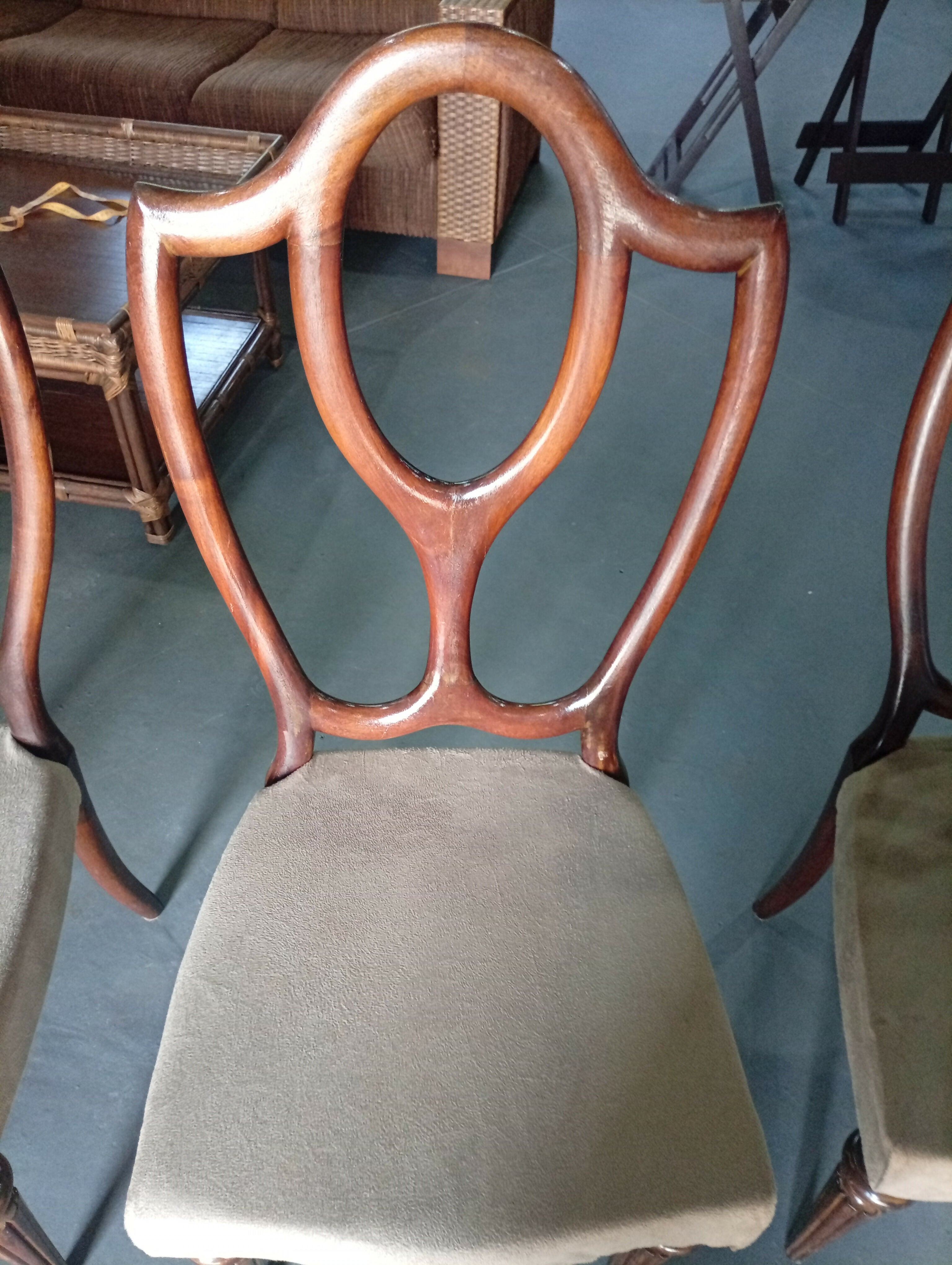 Trio de Cadeiras antigas madeira maçica