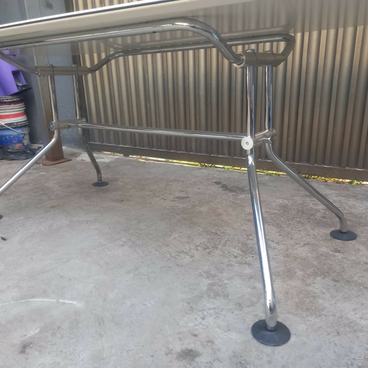 Mesa Tecnoflex retangular com tampo branco