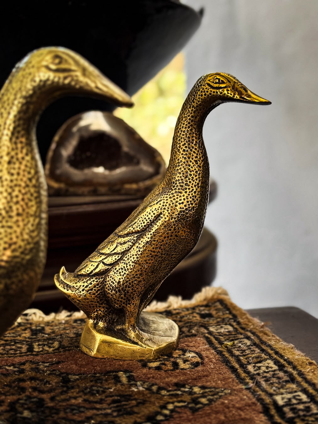 Escultura de pato em bronze maciço, segunda metade do século XX