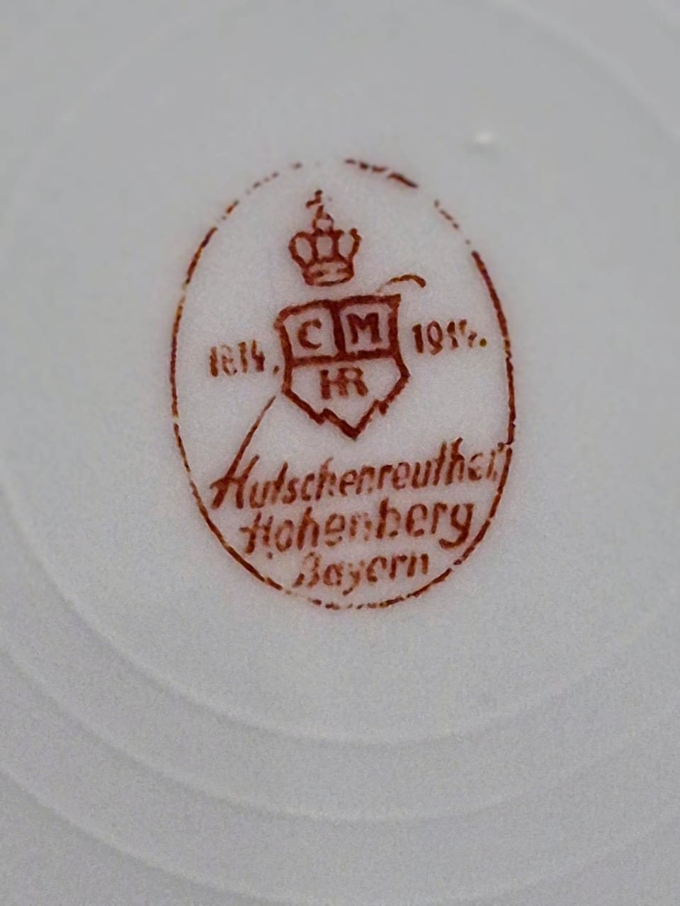 Conjunto de 6 pratos fundos em porcelana centenária (1910/1920) Hutschenreuther da antiga Baviera.