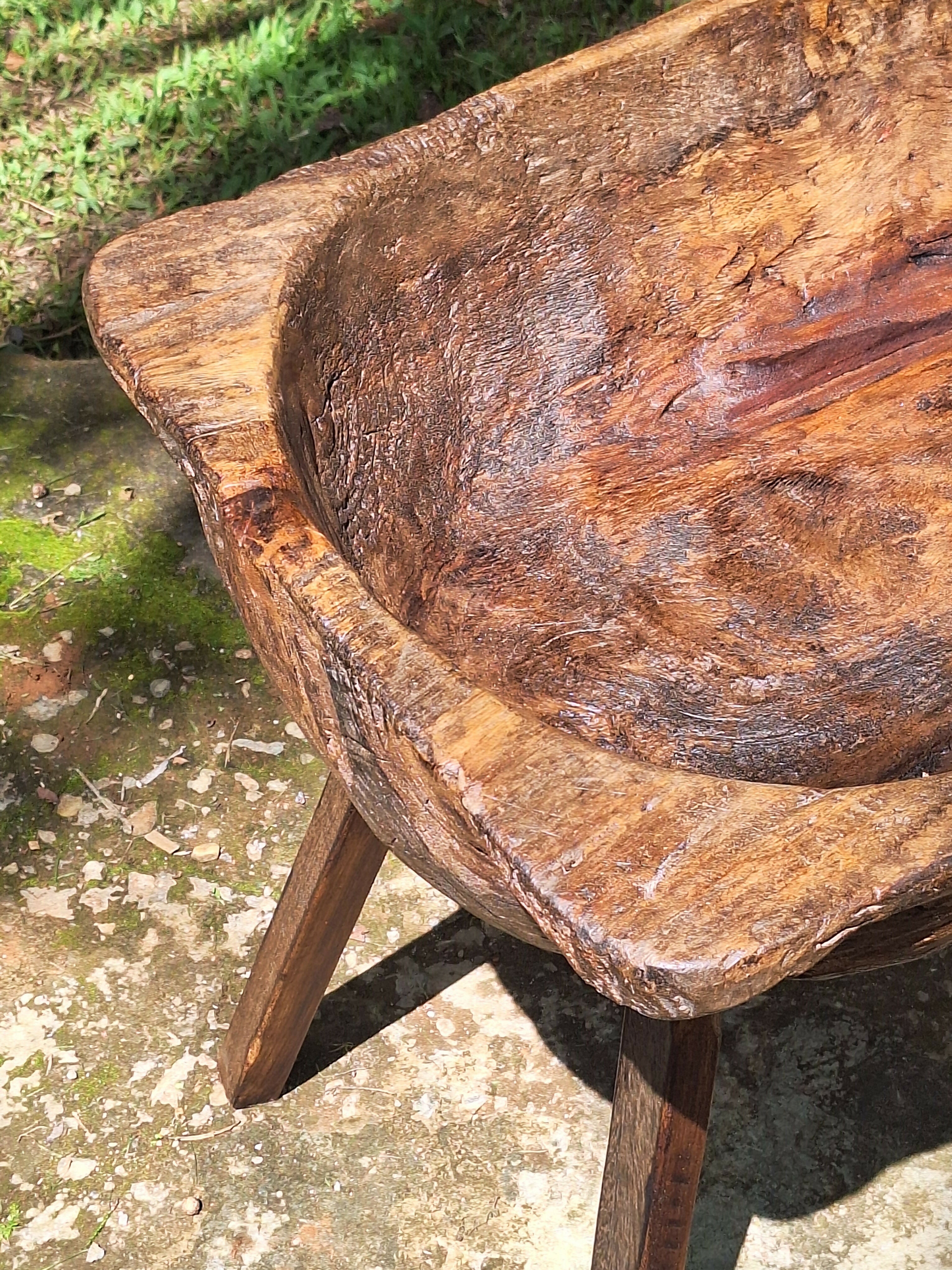 Gamela Antiga com Pés Madeira Maciça Garimpo Mineiro