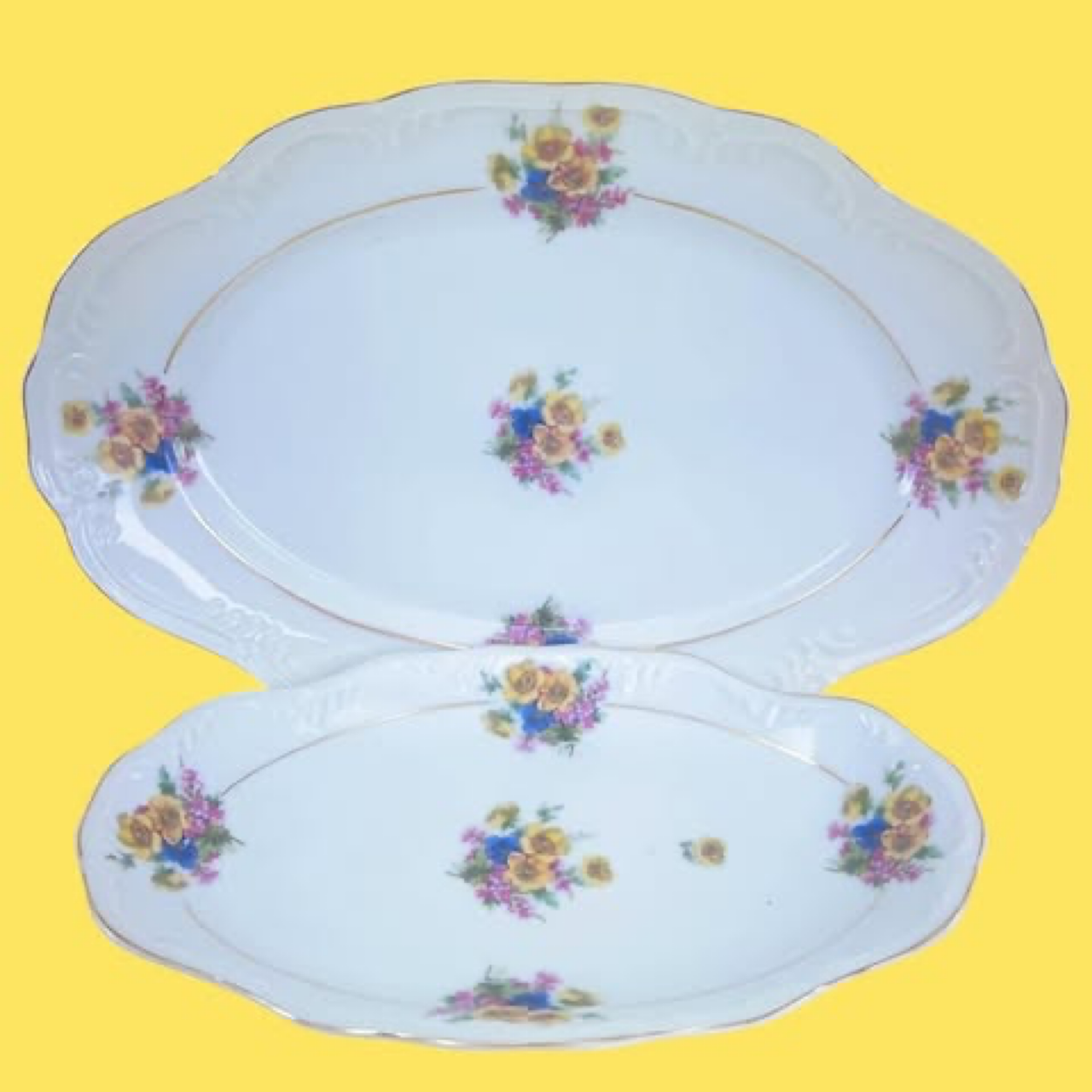 Porcelana Schmidt Rio do Testo 1946/1958 Jogo com 4 travessas e 1 molheira