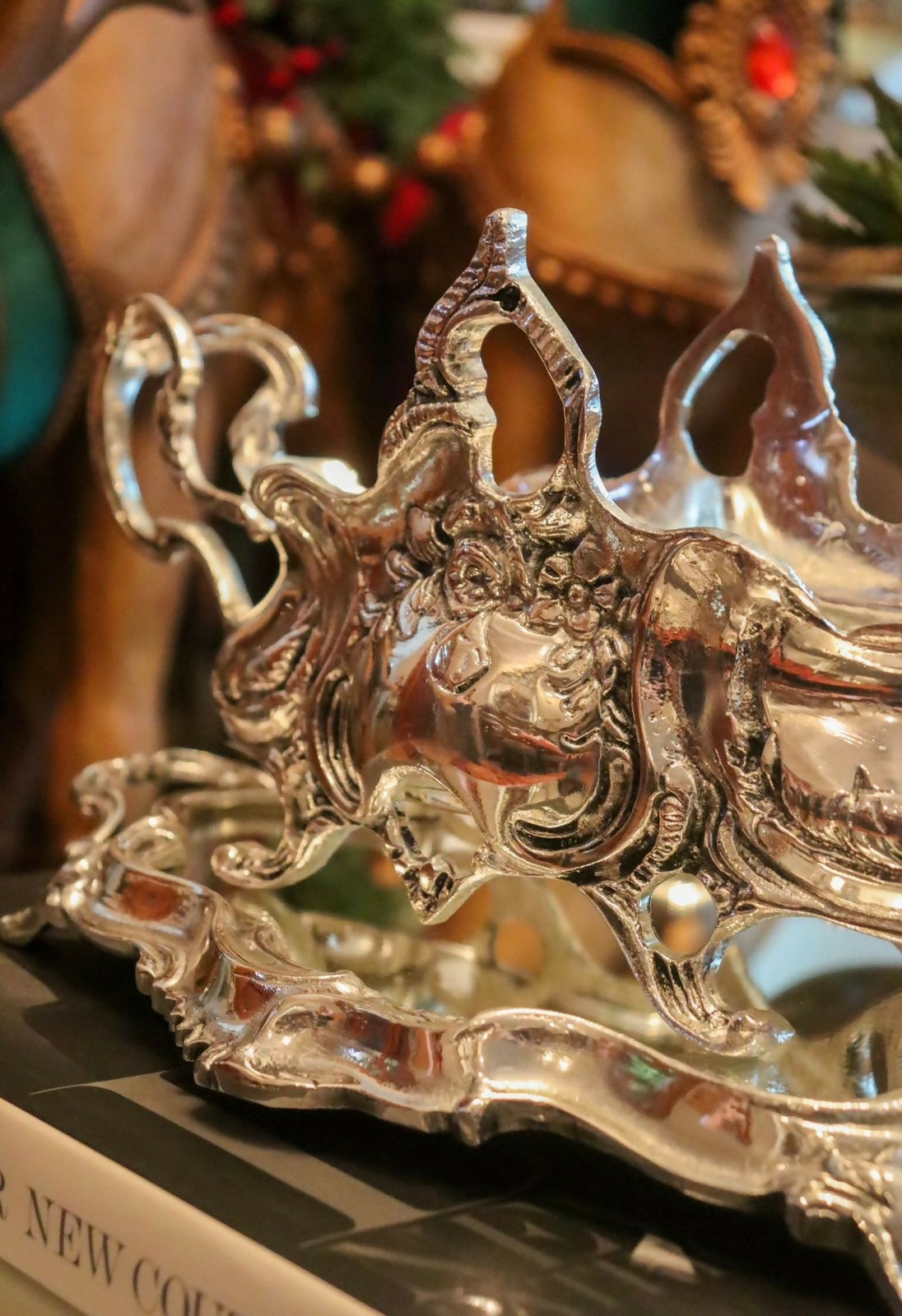 CENTRO DE MESA - JARDINIÈRE COM PRÉSENTOIR