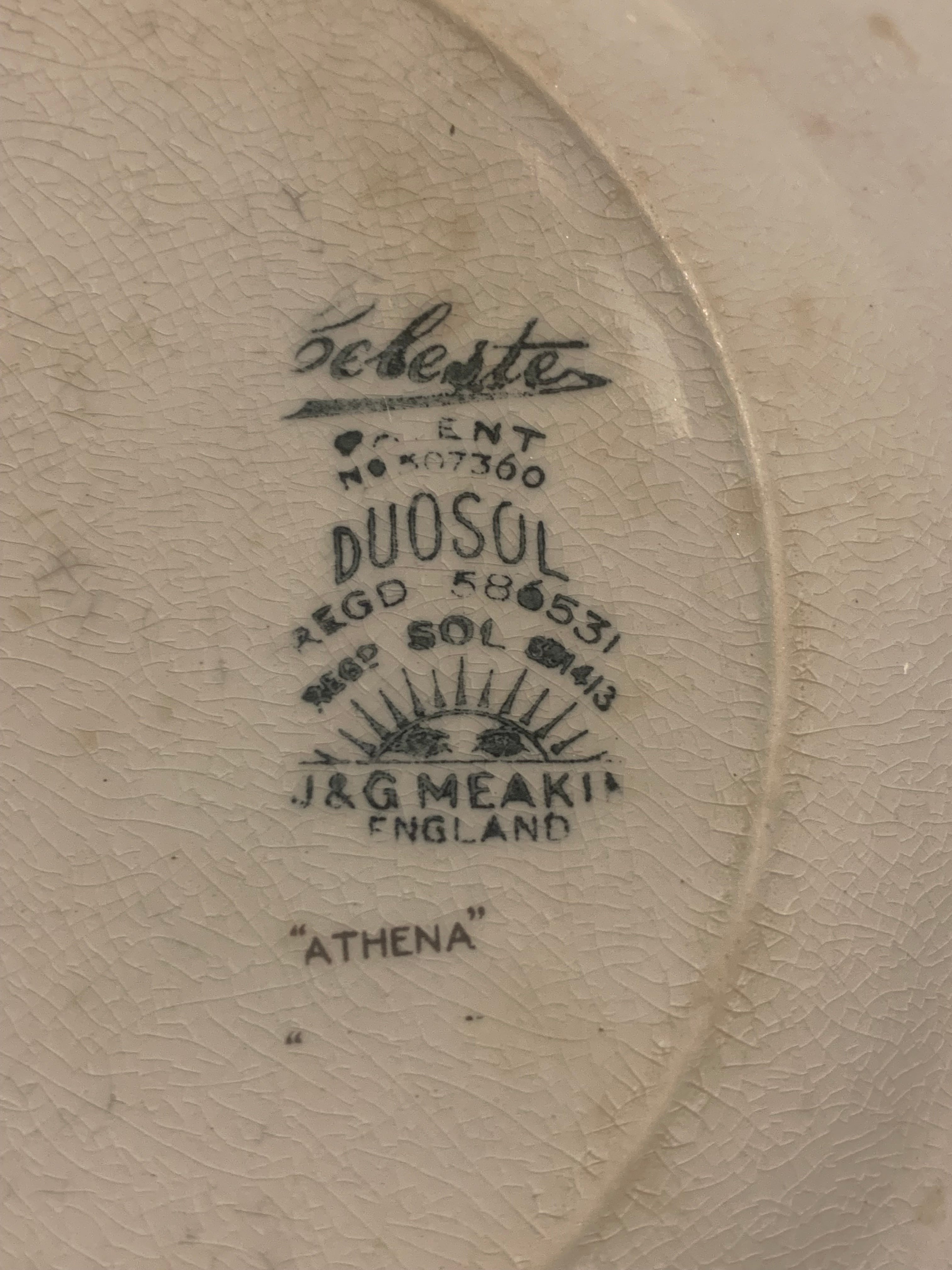 Prato Inglês para coleção Celeste Duosol J&amp;G Meakin
