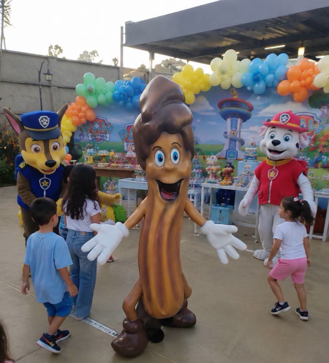 Boneco Churros Gigante em fibra de vidro 