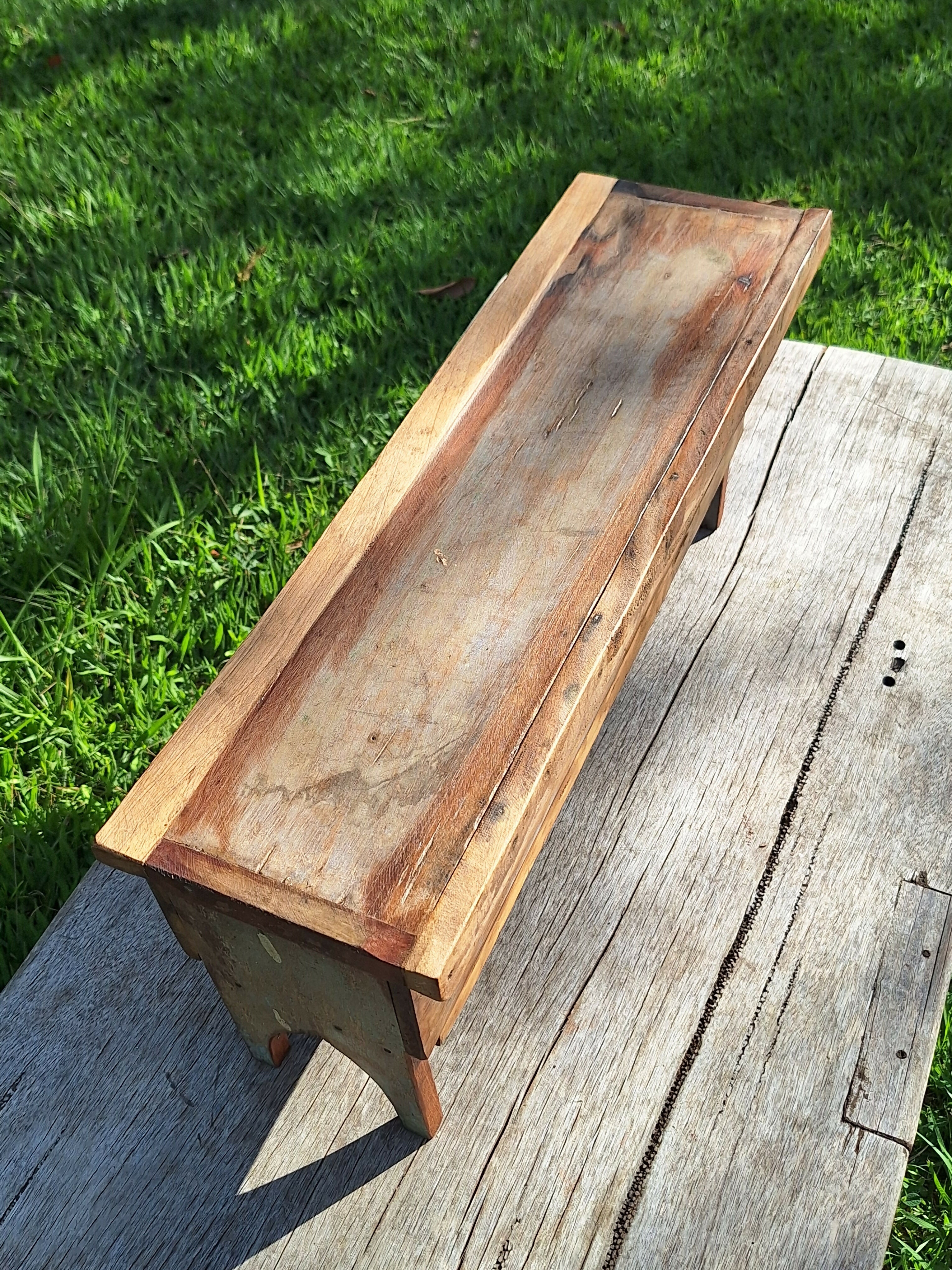 Baú Rústico Tinta Gasta Madeira Maciça Garimpo Mineiro