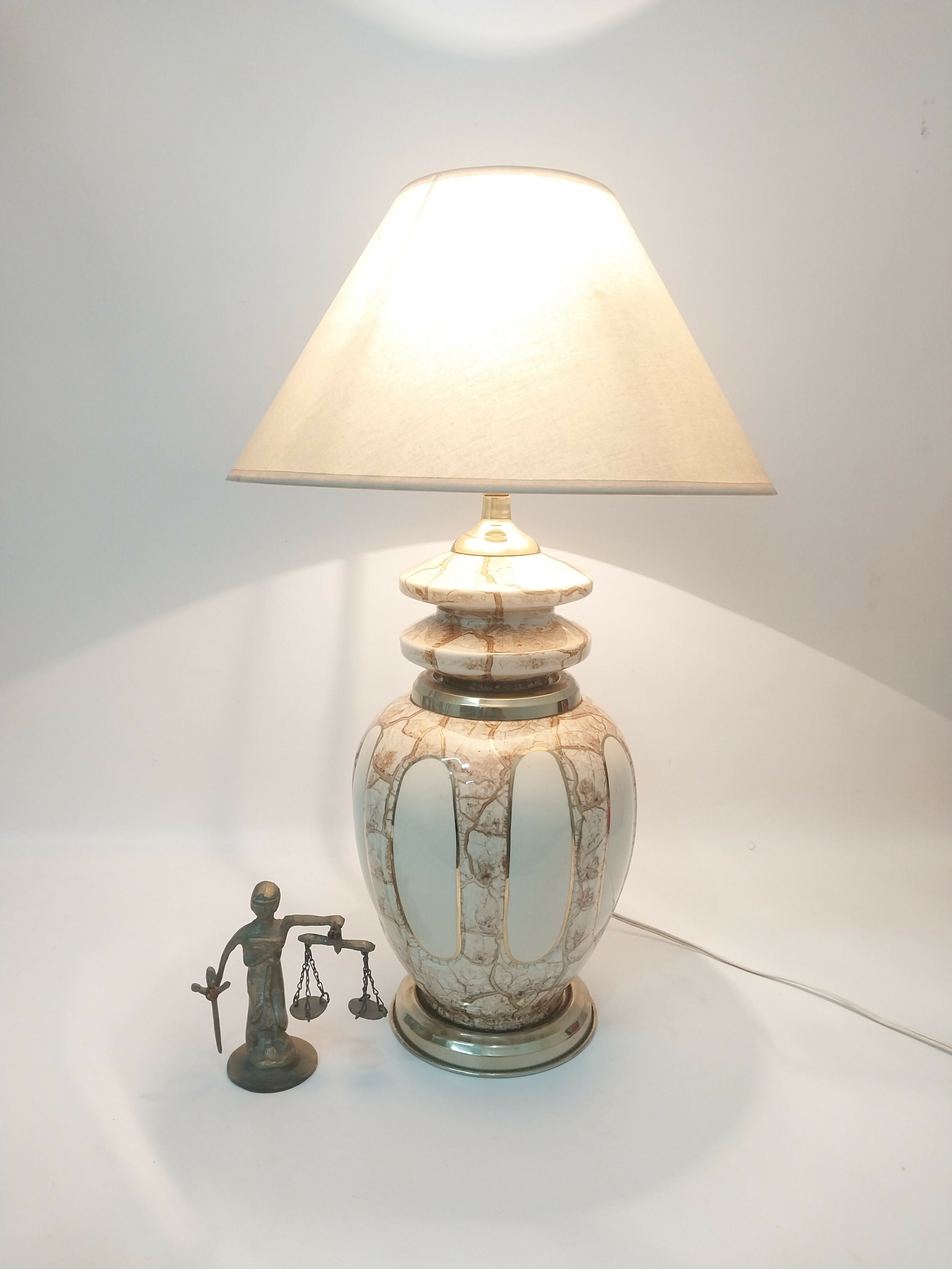 Abajur Grande Antigo em Cerâmica Tupy