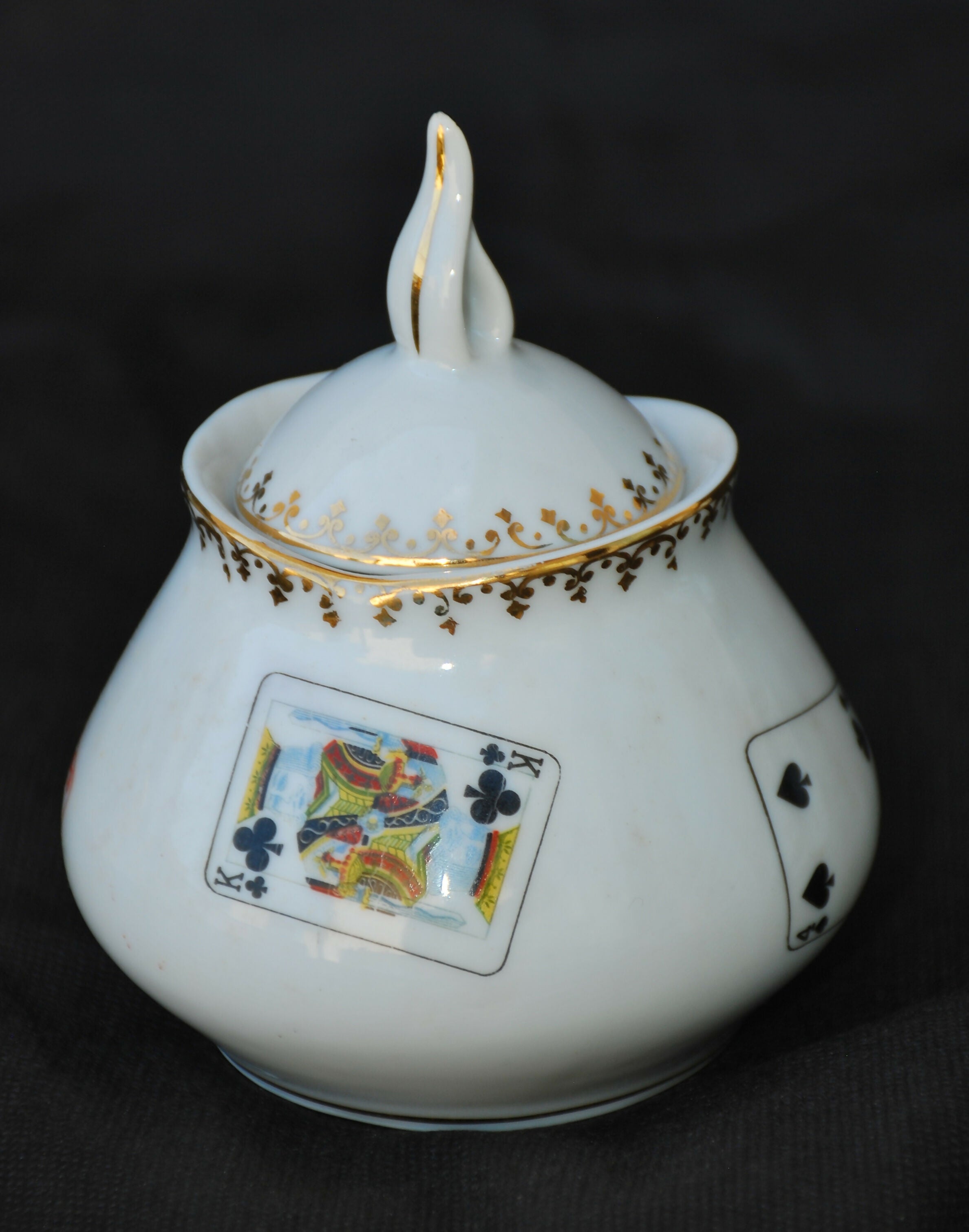 jogo de café Porcelana Real anos 60 - porcelana decoração cartas baralho .