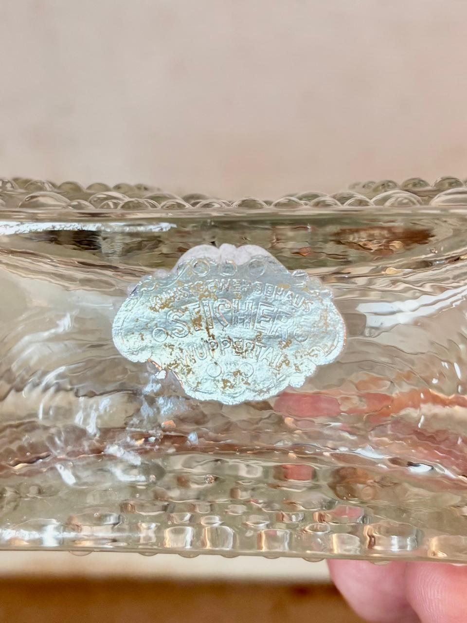 Vaso quadrado Grapponia em vidro texturizado — Nanny Still para Riihimäen Lasi (DMCPS_394)
