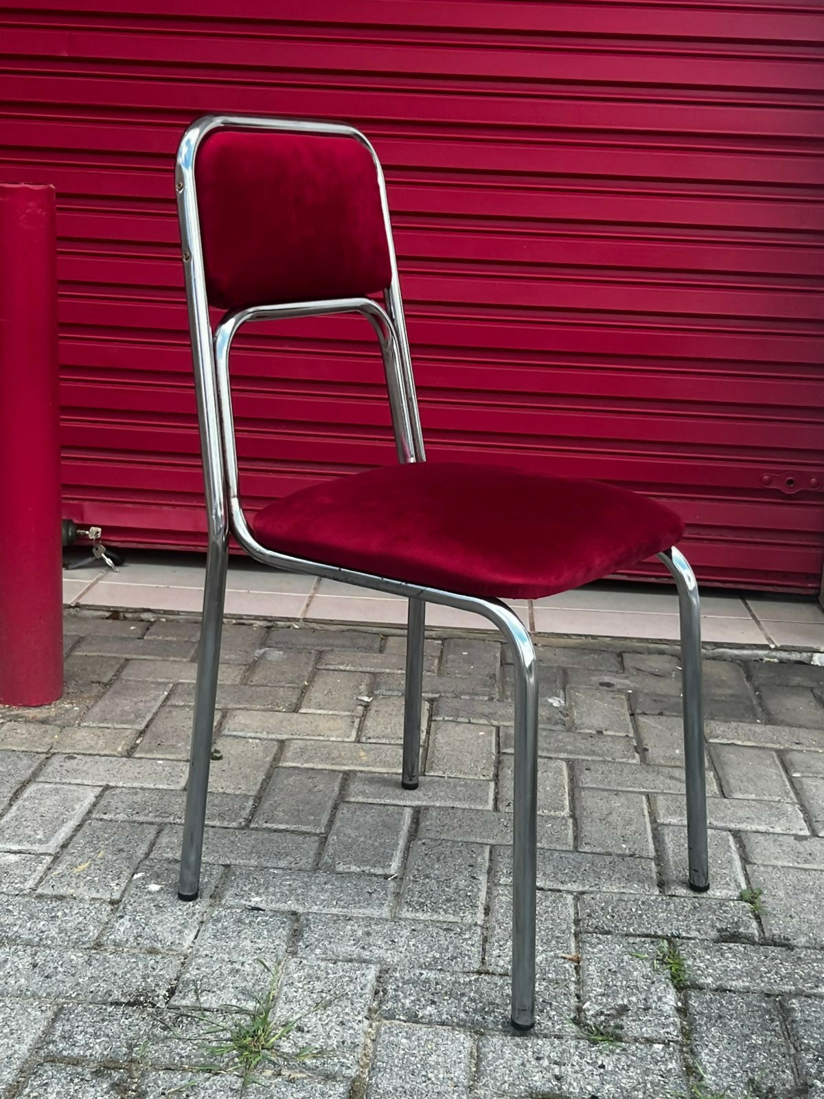 Conjunto de 4 cadeiras tubulares Bauhaus | original anos 70