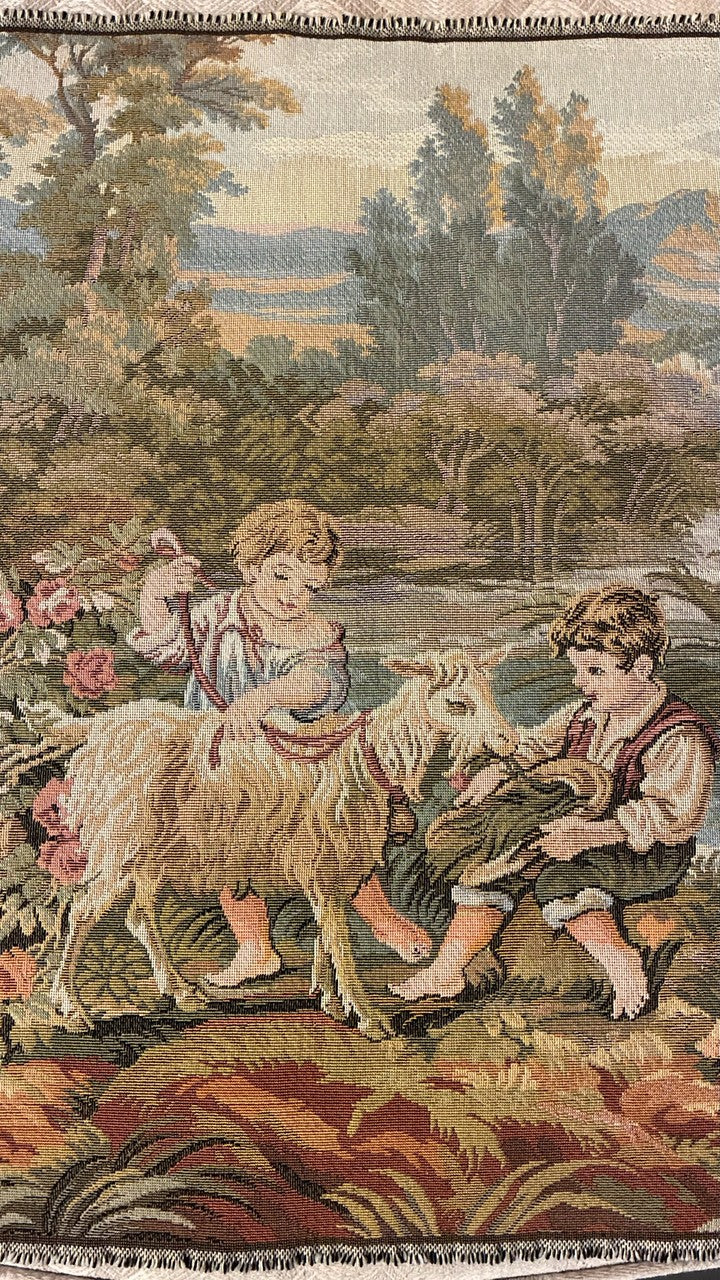 Tapeçarias Decorativas Estilo Aubusson Cenas Pastoris