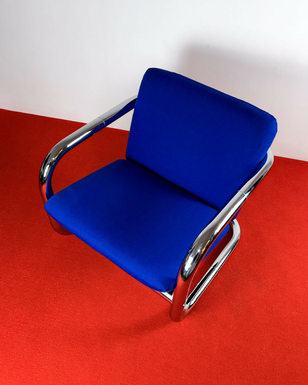 Poltrona Kopenhagen Cromada Geraldo de Barros para a Hobjeto, anos 70