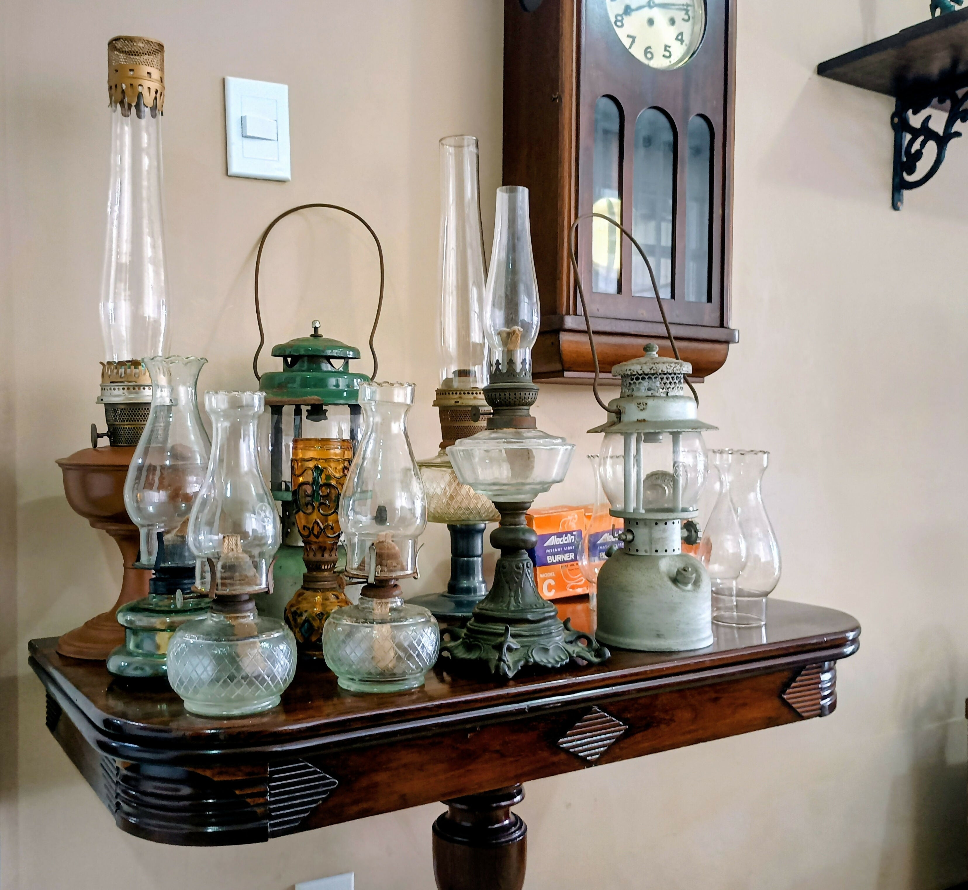 Lampião Antigo Aladdin Original – Completo – 58 cm