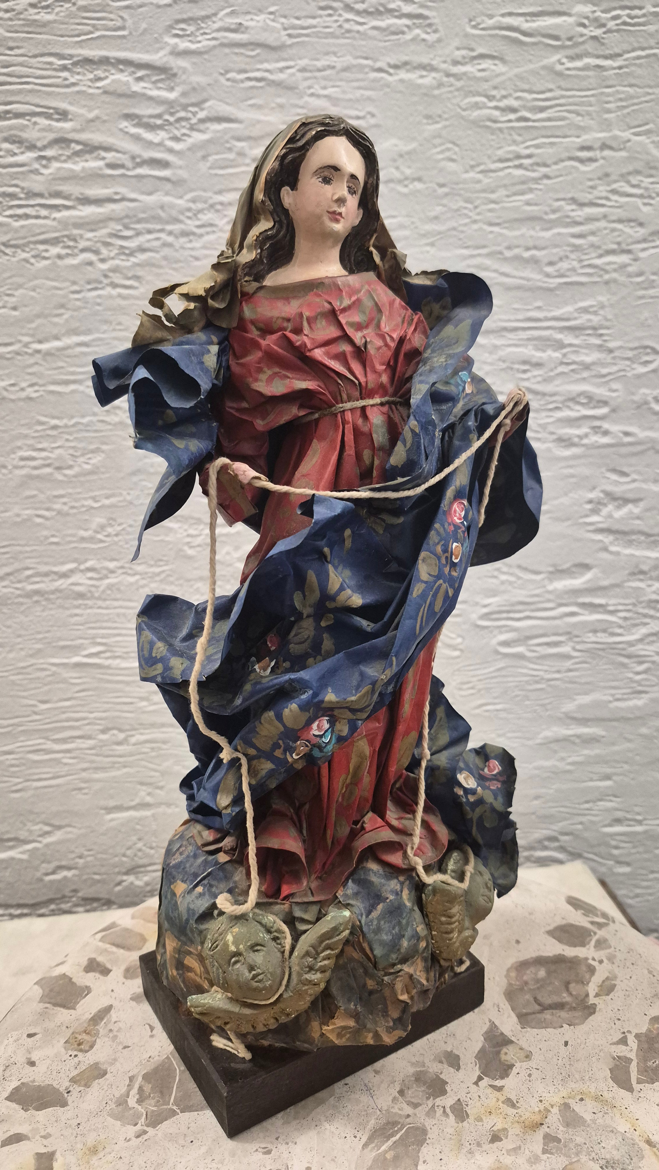 Escultura arte sacra em papel Nossa Senhora da Conceição