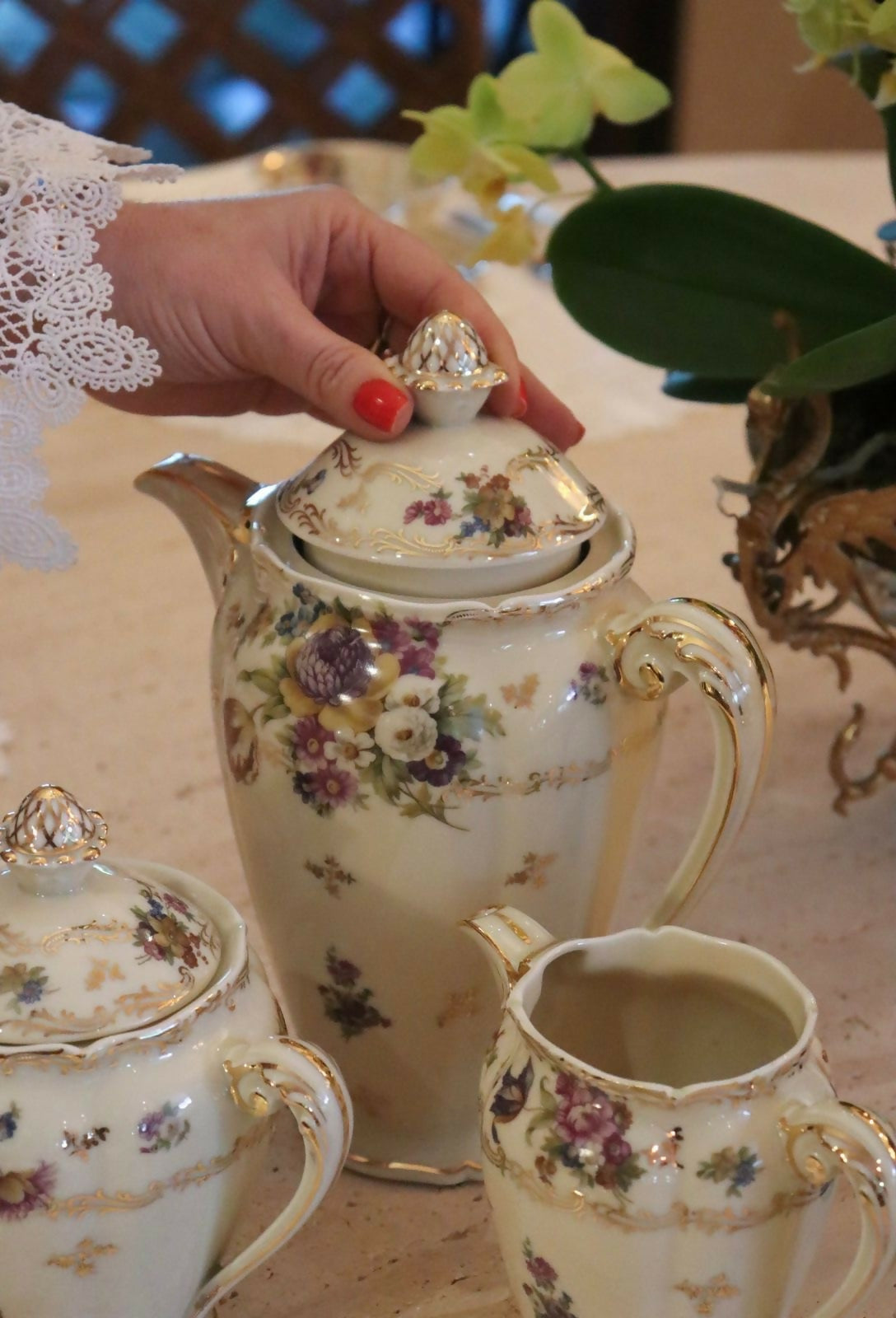 CONJUNTO DE CHÁ - LIMOGES 1940-1960