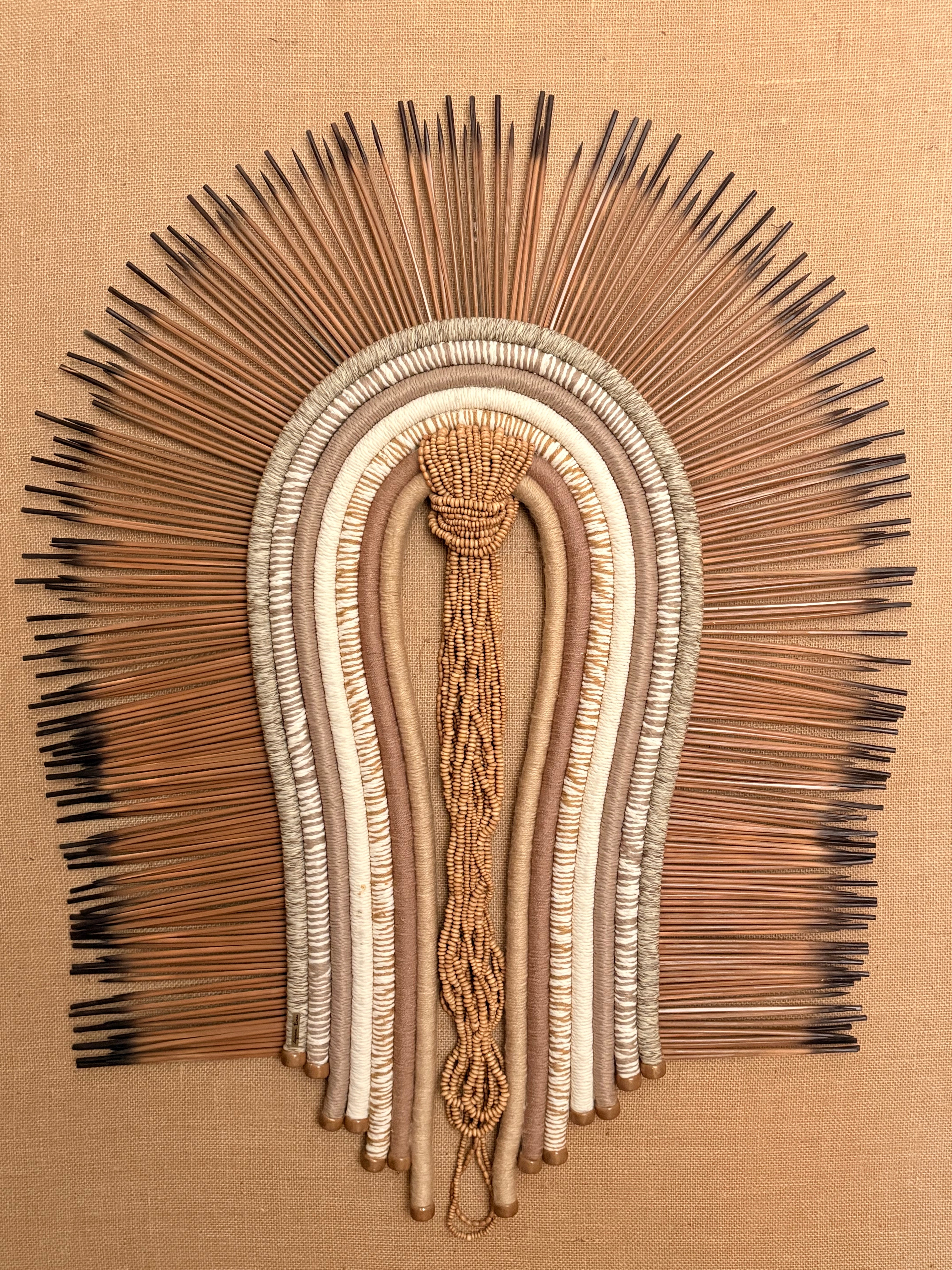 Quadro de Cocar elementos naturais - Cejana Pires