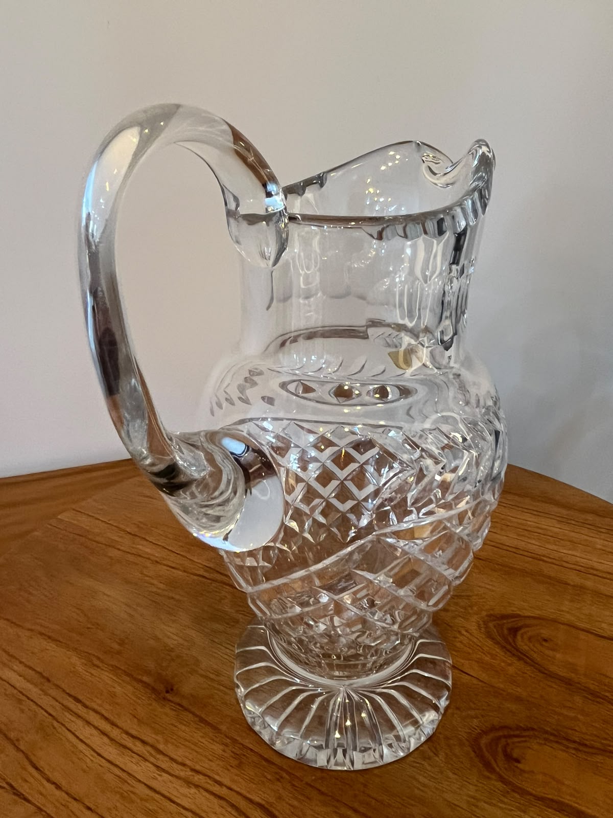 Jarra em cristal lapidado Crystal Clear 24% PbO – Polônia – 27,5 cm