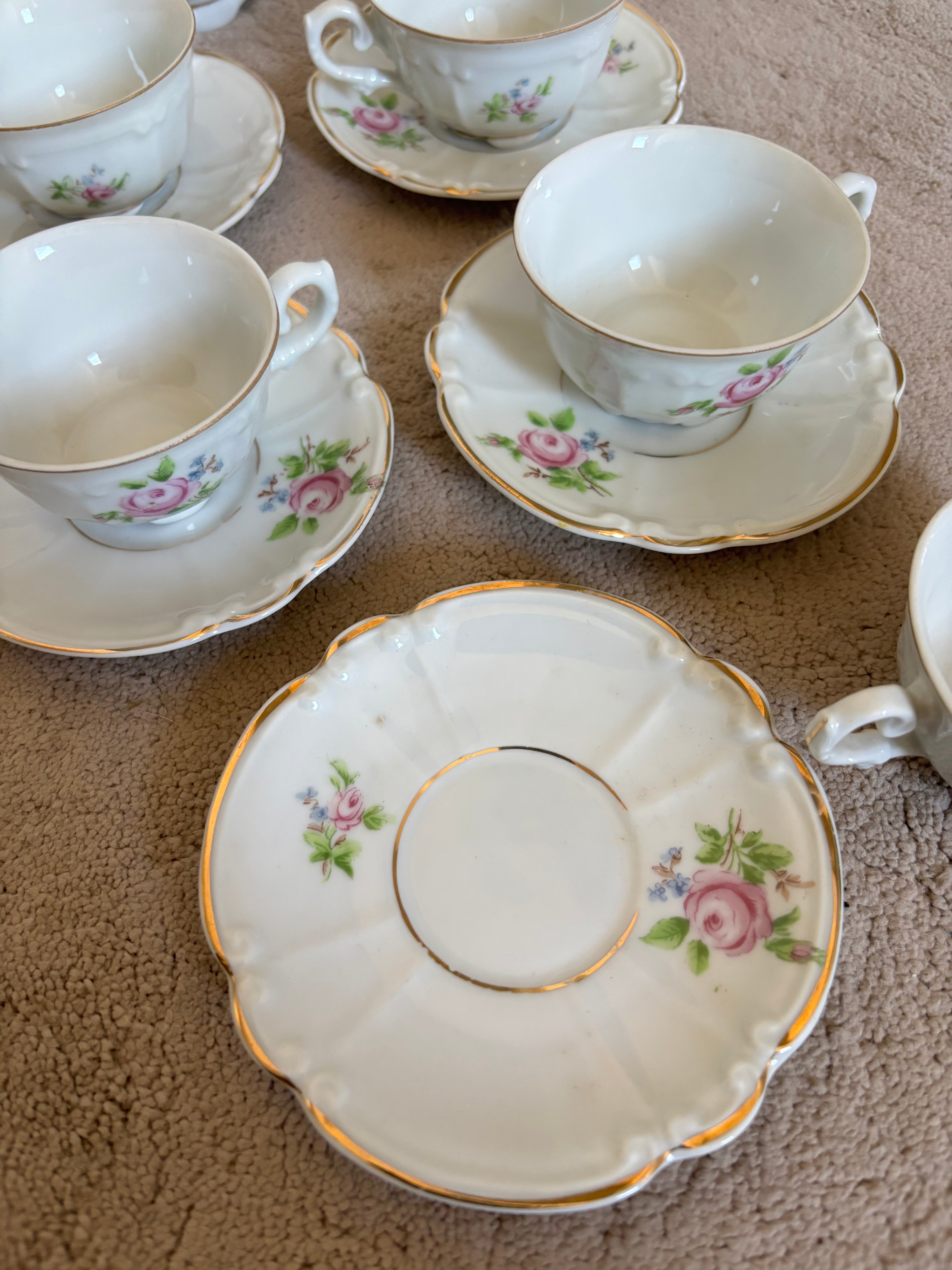 Jogo de Café + Leiteira Porcelana Mauá