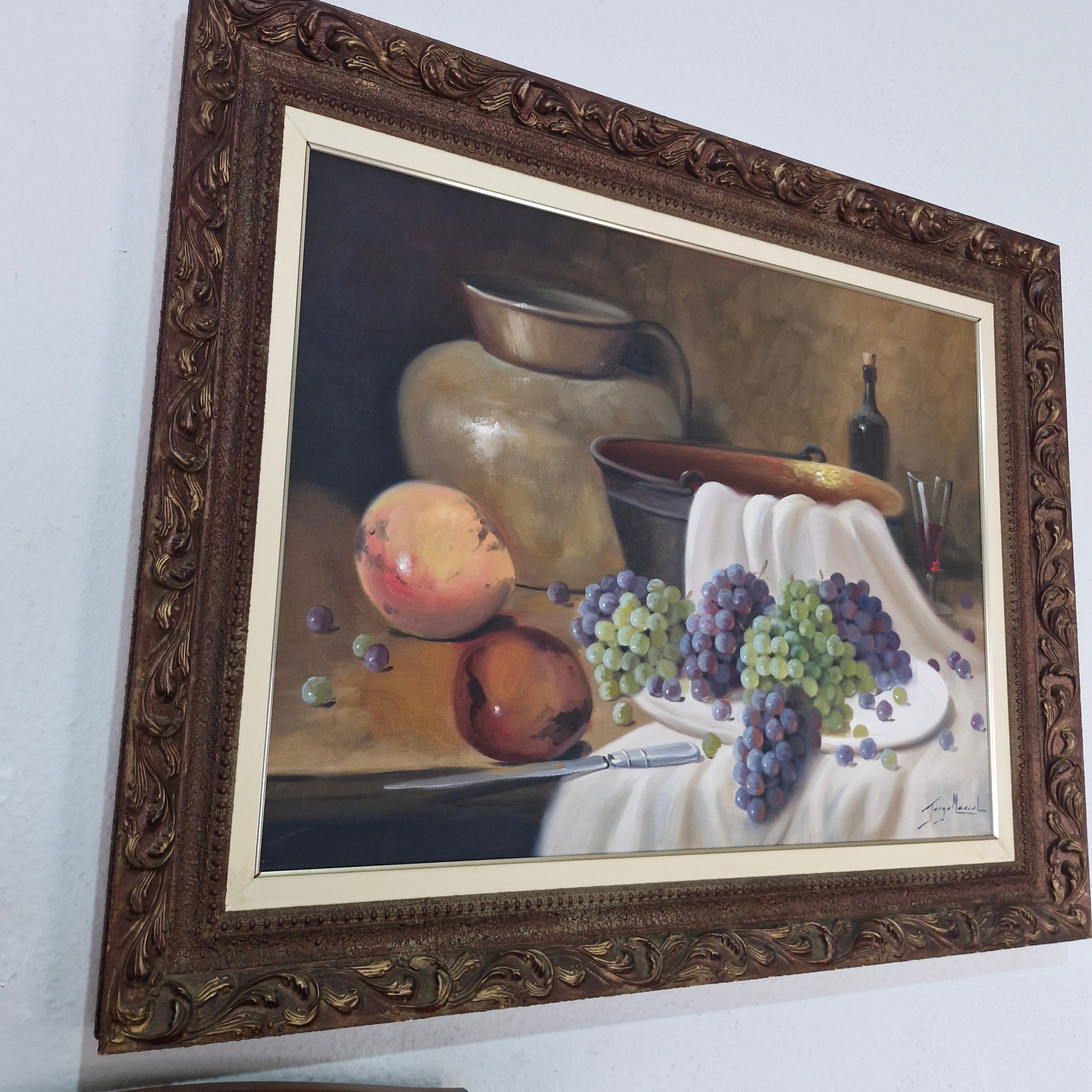 Quadro Ost Jorge Maciel pintor Mineiro - Natureza Morta 