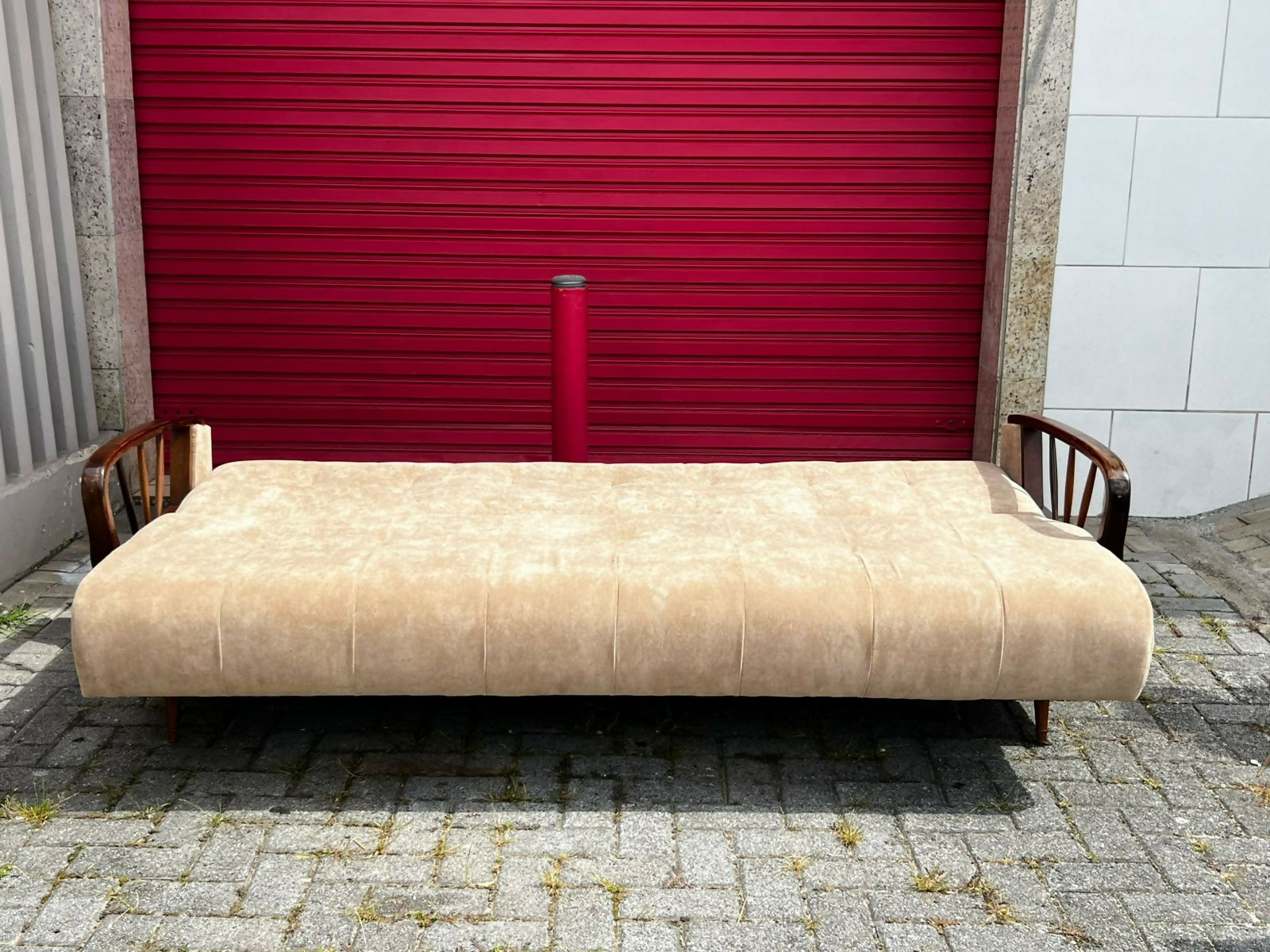 Conjunto modernista sofá cama + 2 poltronas | original anos 50/60