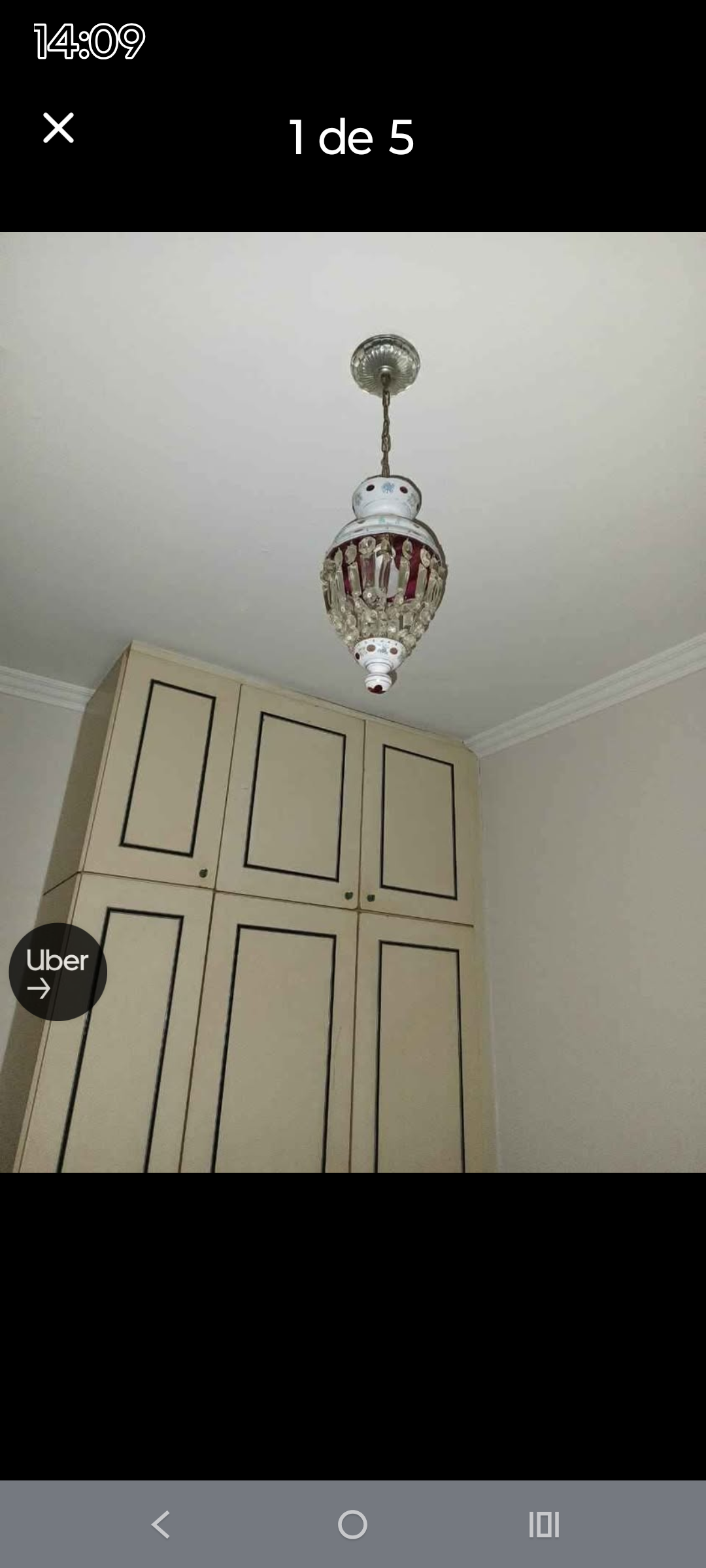 Lustre Pendente Cristal Vermelho