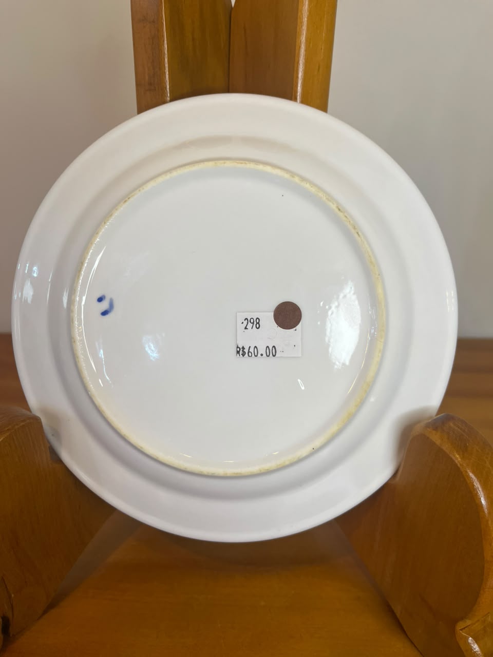 Pratos Decorativos em Porcelana Azul e Branco (valor unitário) 