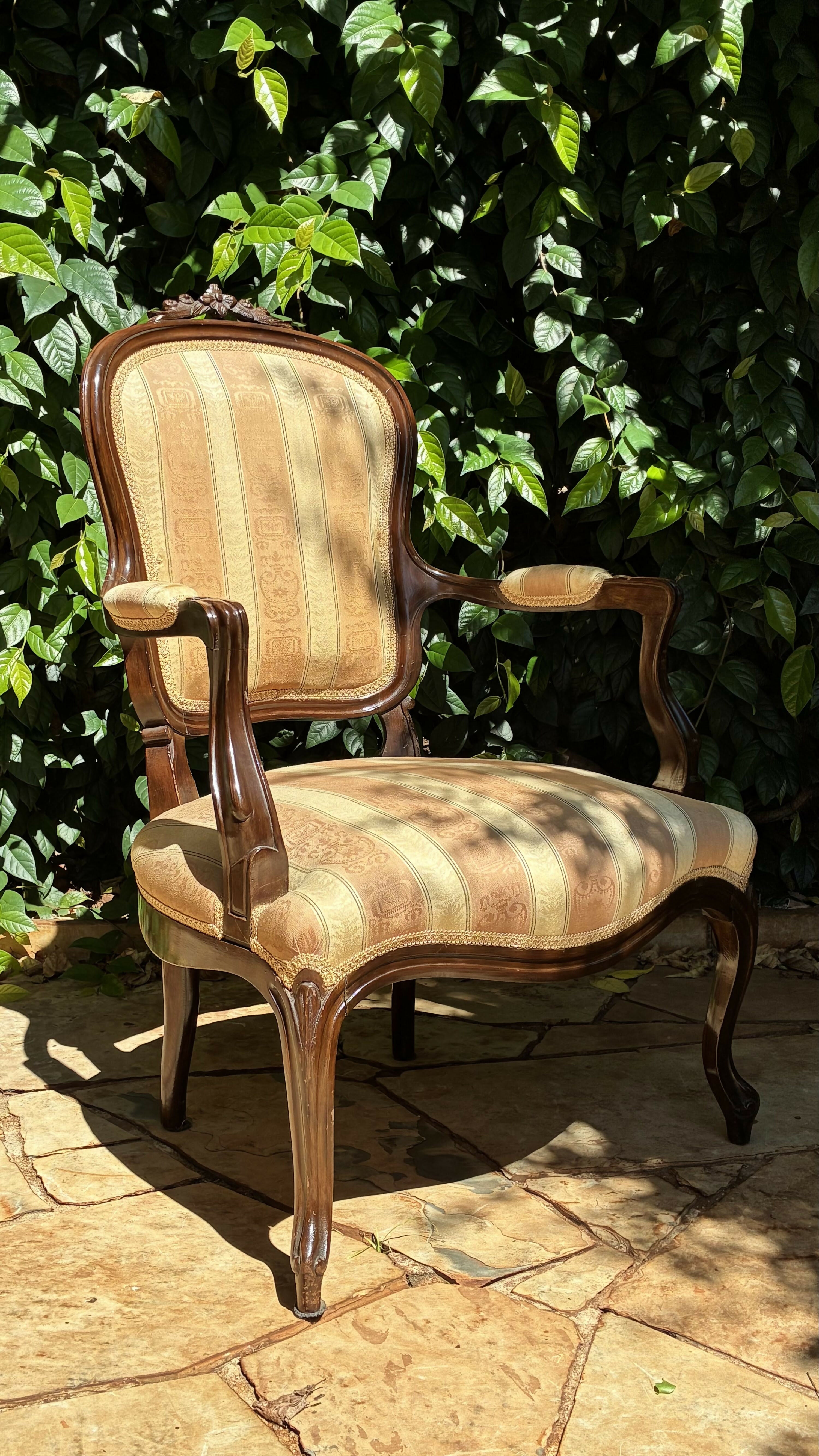 Par de poltronas estilo Luís XV