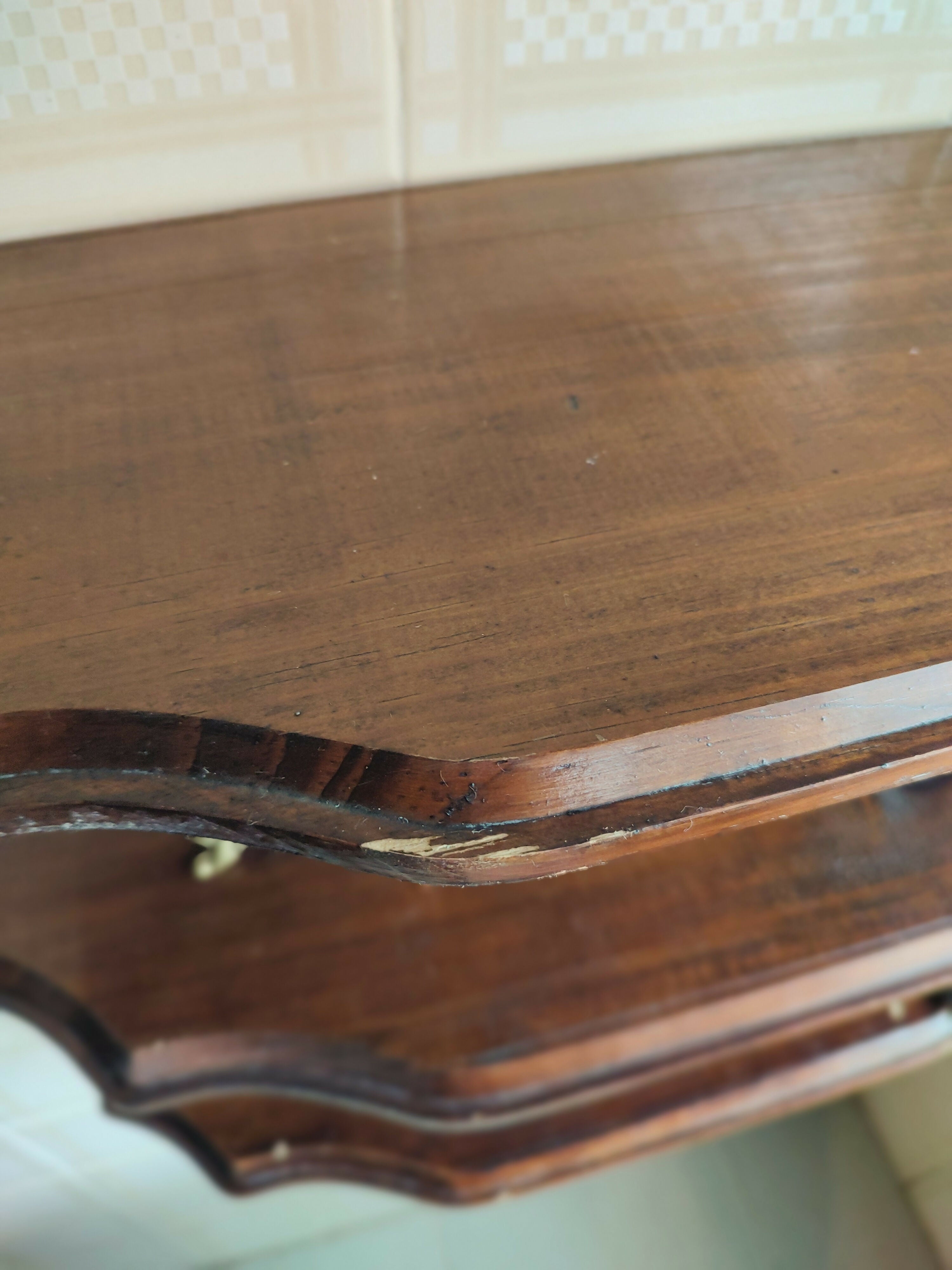 Antigo Trio de Pequenas Prateleiras em madeira maciça