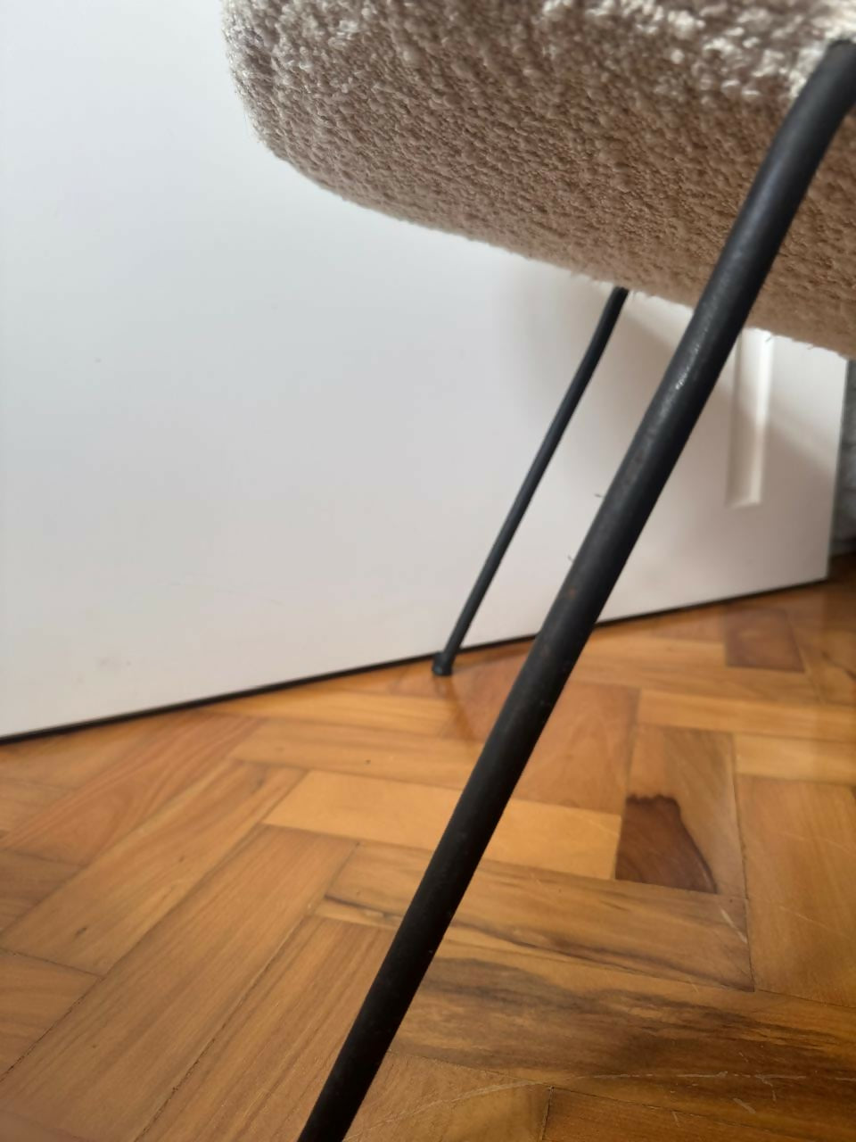 Poltrona de Ferro e Tecido