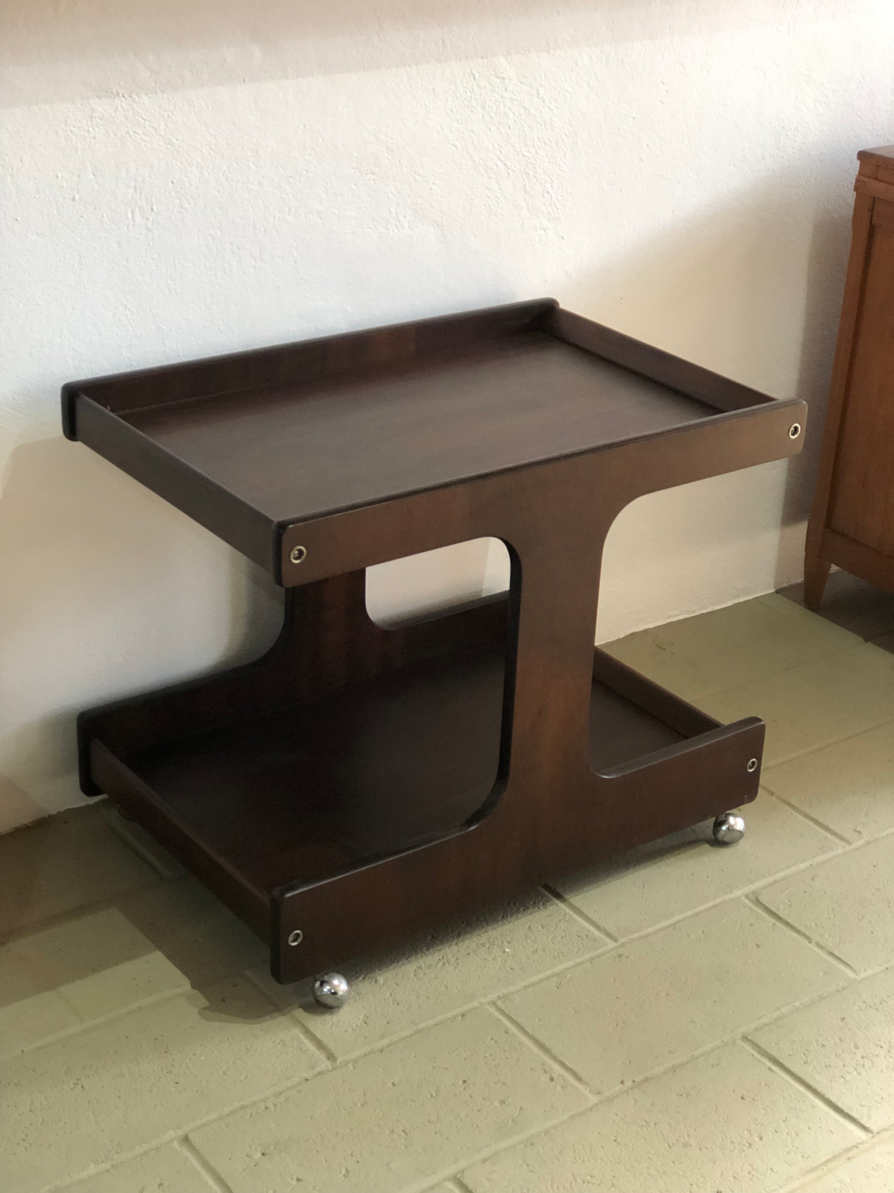 Carrinho de madeira de chá/bar Geraldo de Barros década 70
