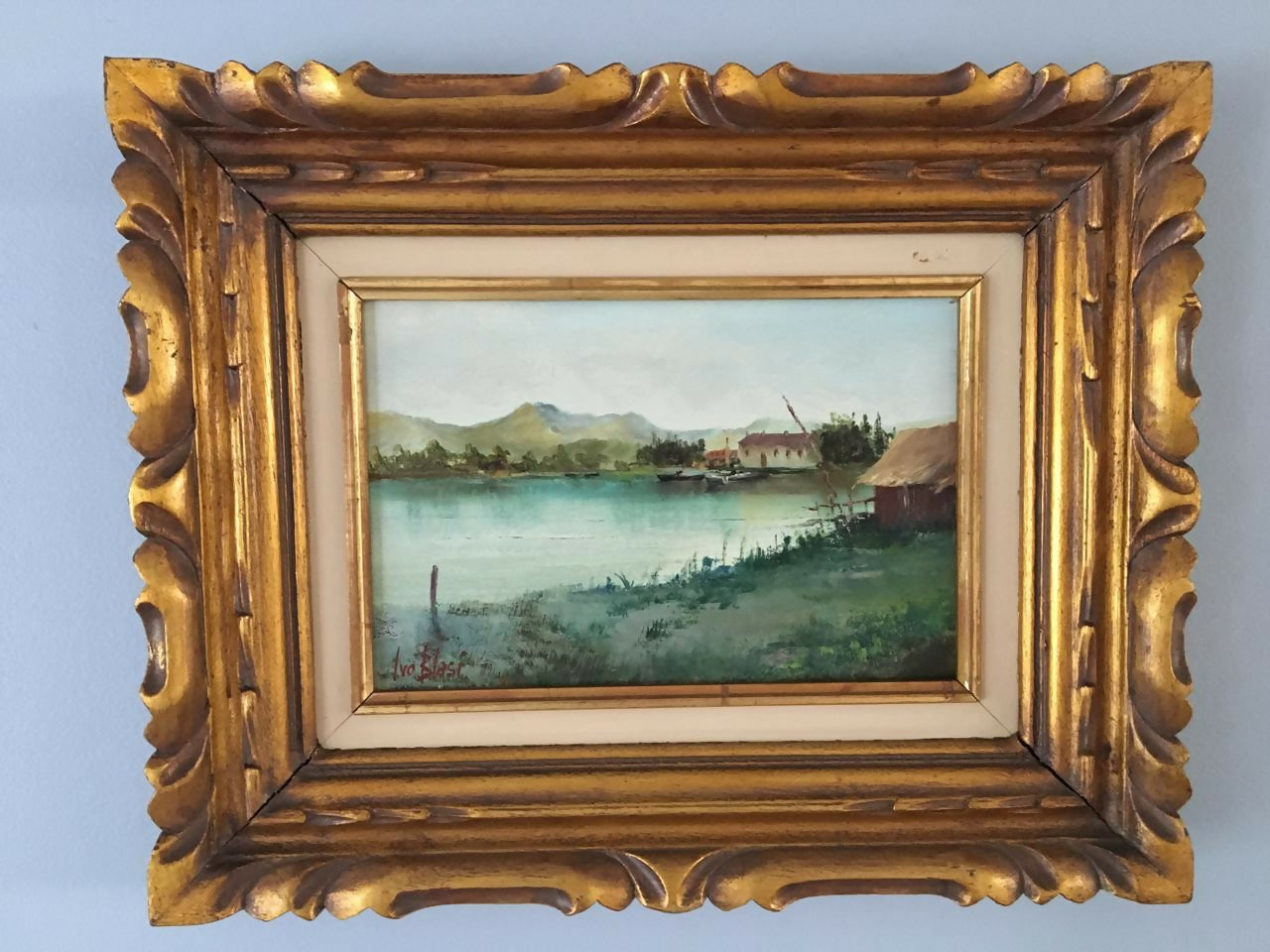 Quadro, óleo sobre tela, de Ivo Blasi, assinado e datado 1990. Elegante e lindo!