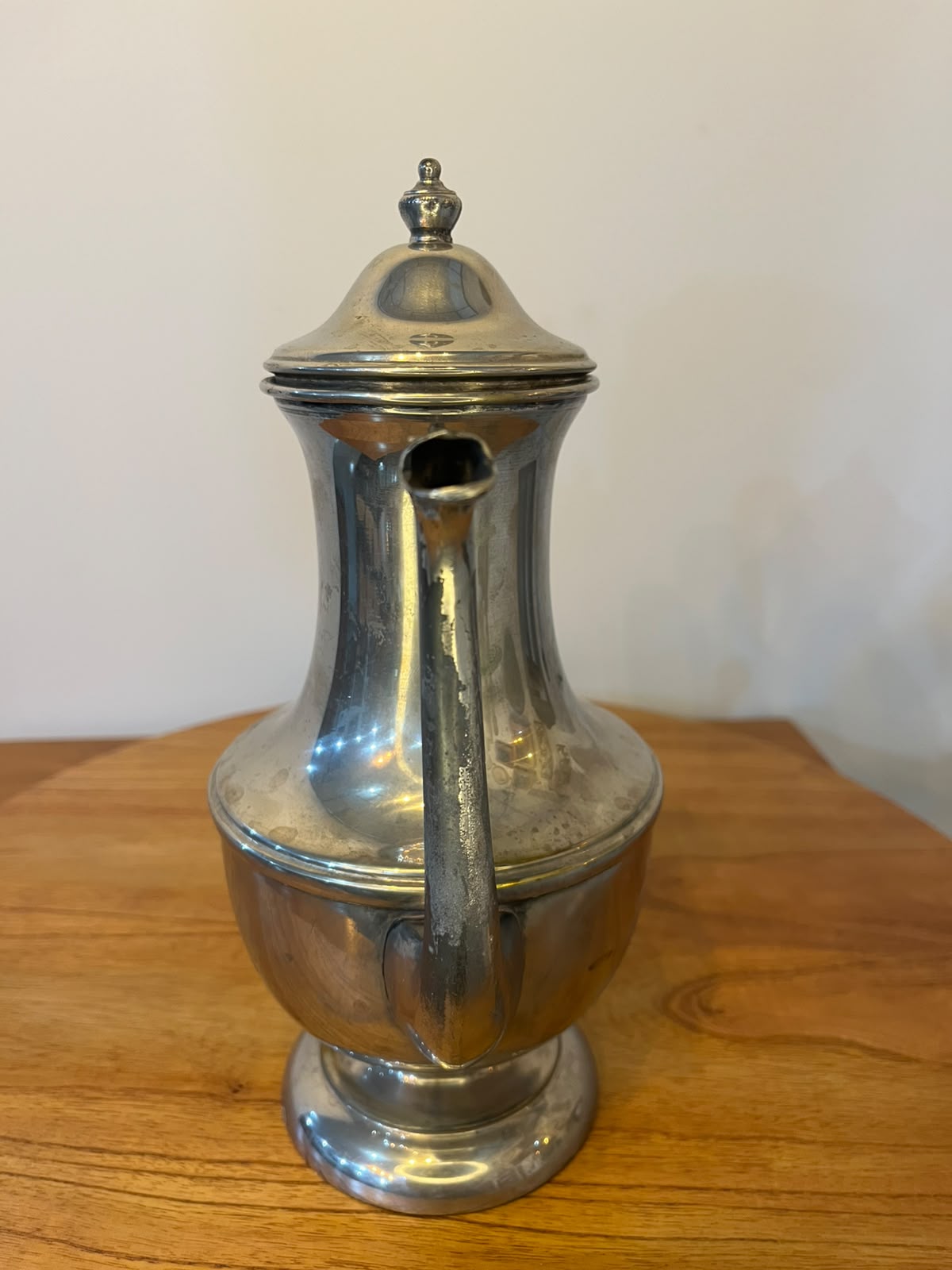 Bule em Cobre Maciço com Banho de Prata – Silver Plated