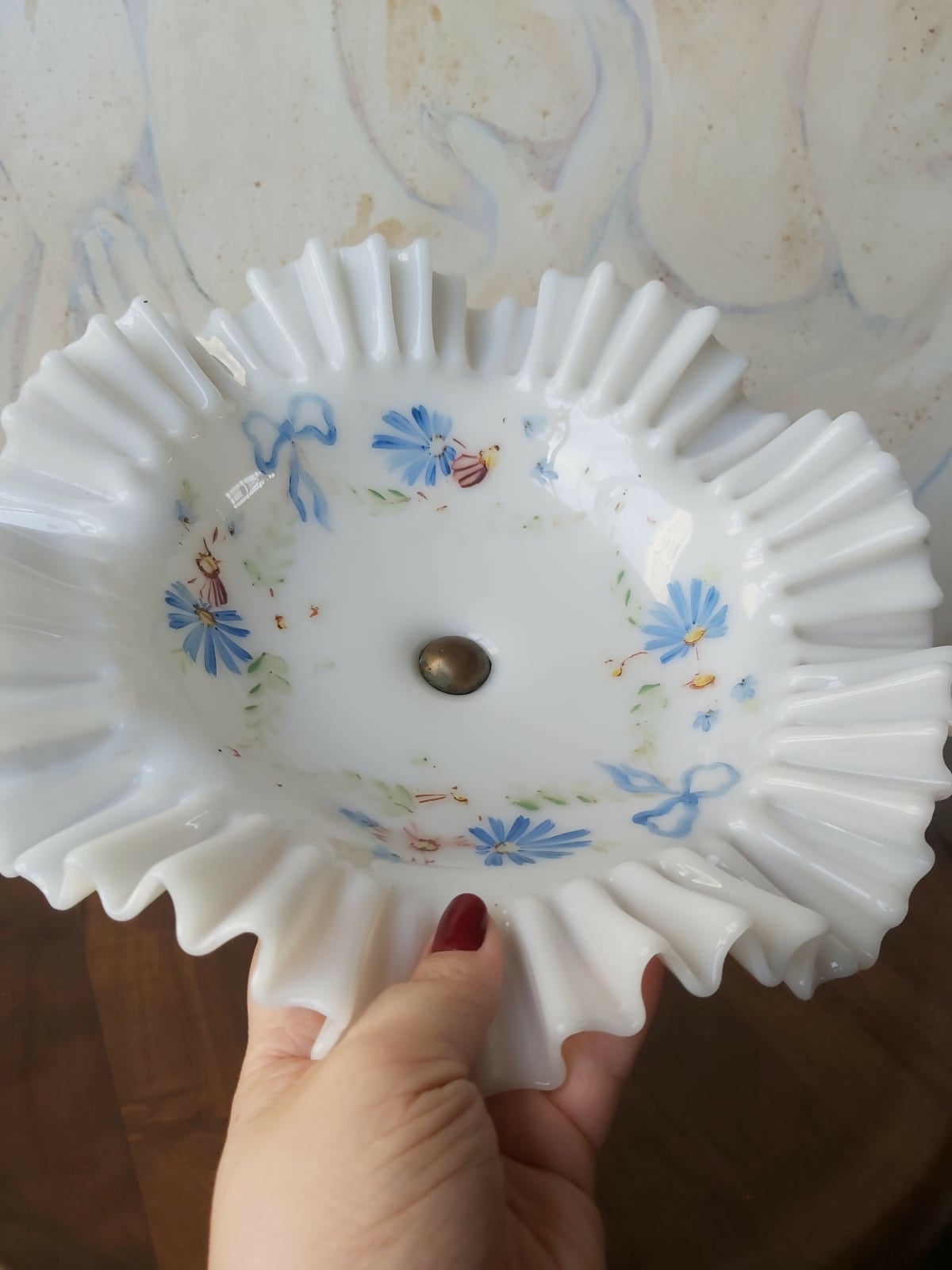 Maravilhosa fruteira de opalina anos 60 em perfeito estado!