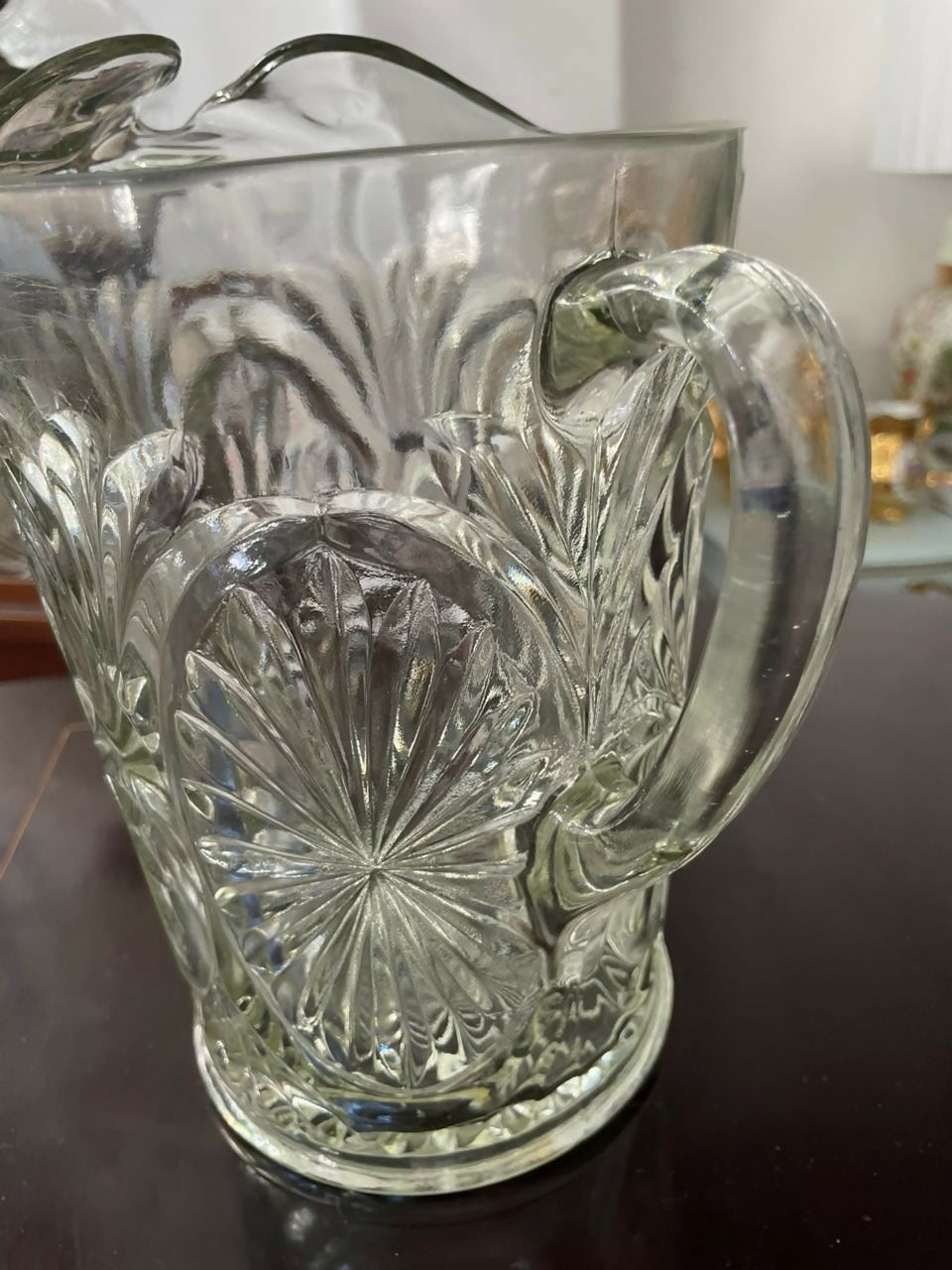Grande jarra em cristal lapidado