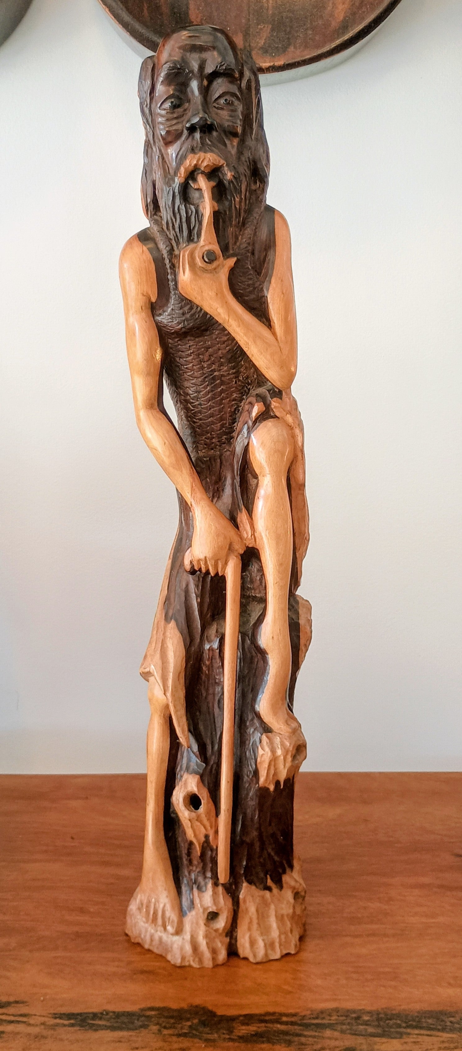 ESCULTURA EM MADEIRA DE LEI GONÇALO ALVES