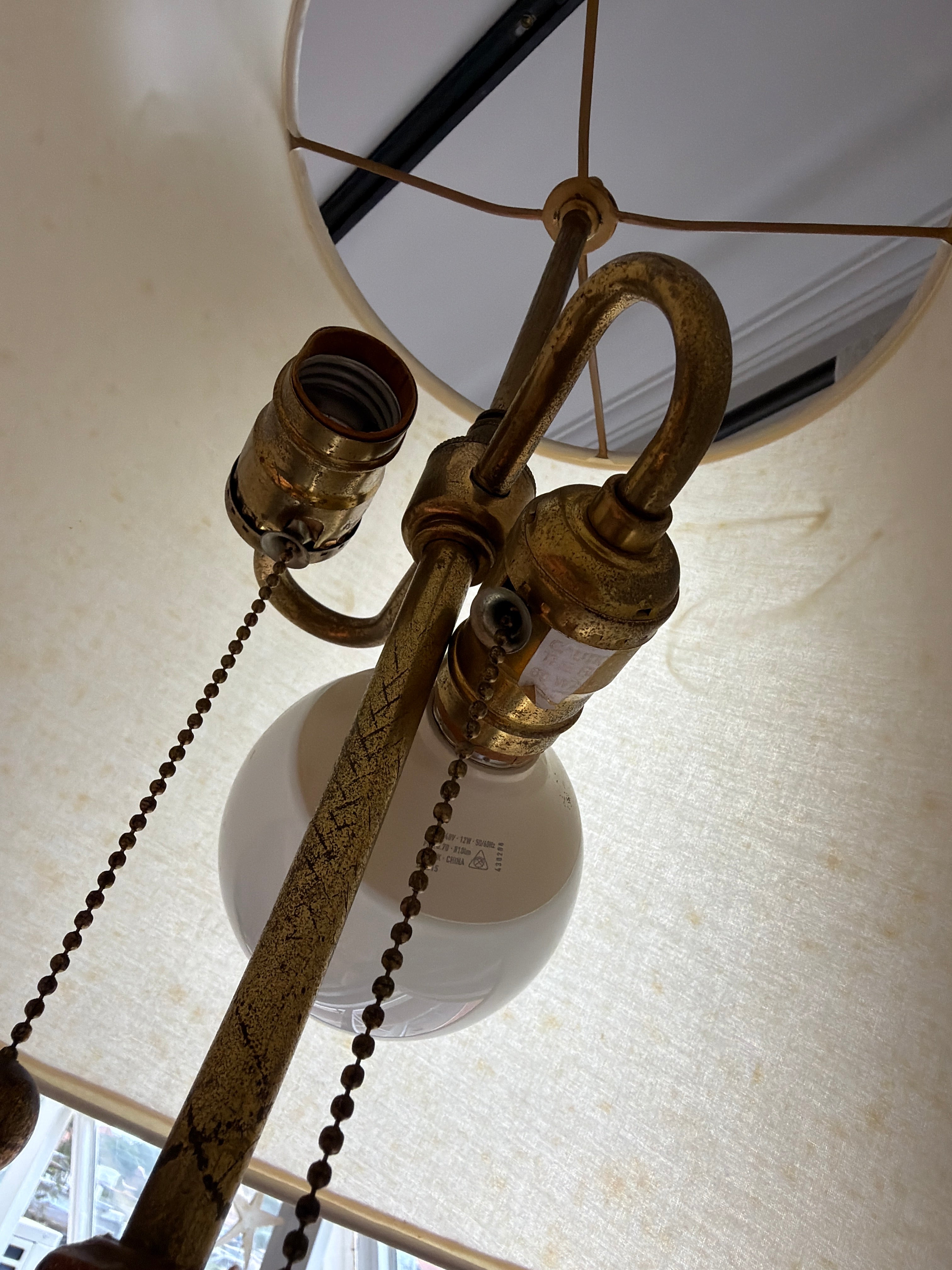 Abajur de Piso atribuído a Alberto Giacometti folheada à ouro 