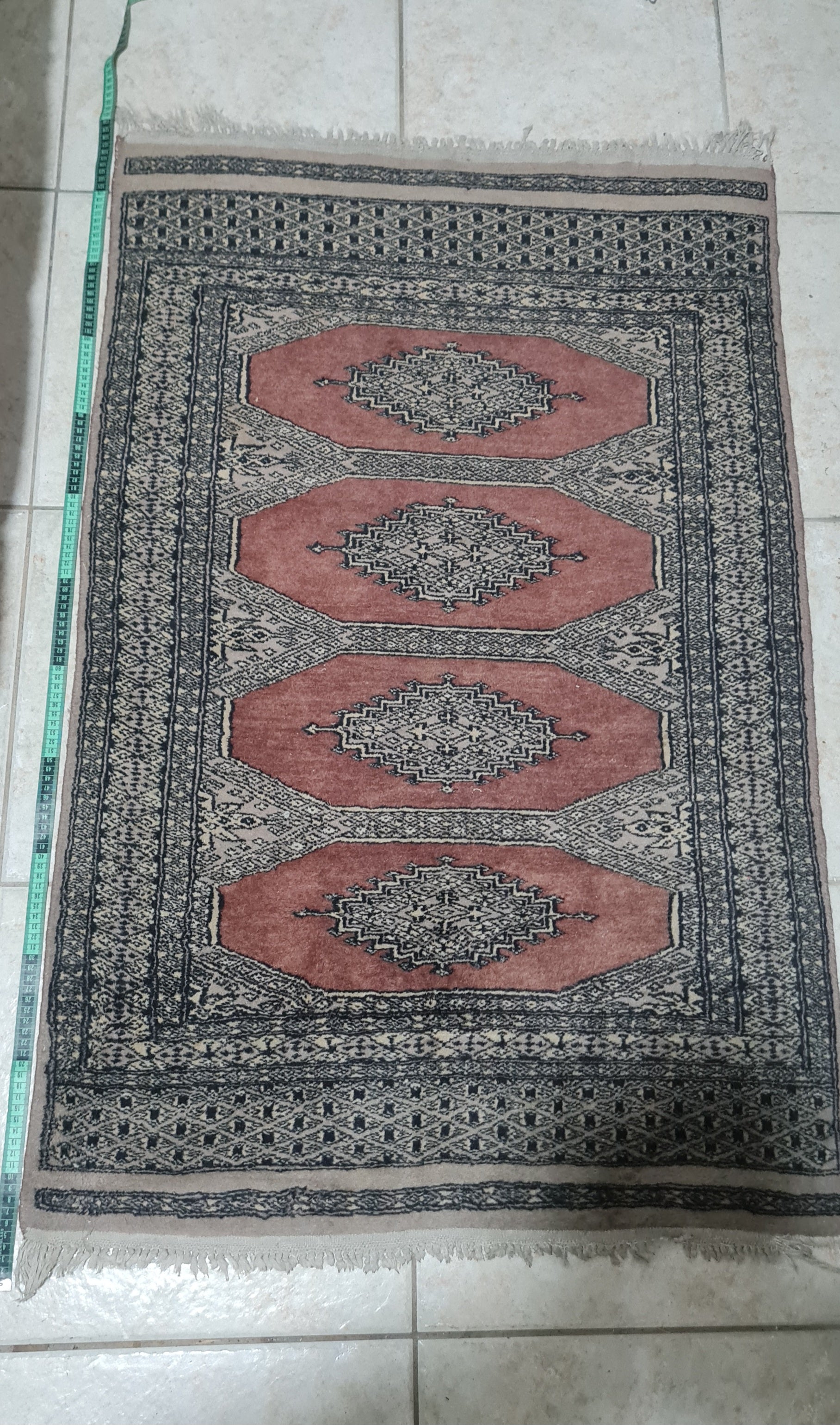 Autêntico Tapete Paquistanês Artesanal (Nó a Nó) - 1,30 x 0,80 cmm
