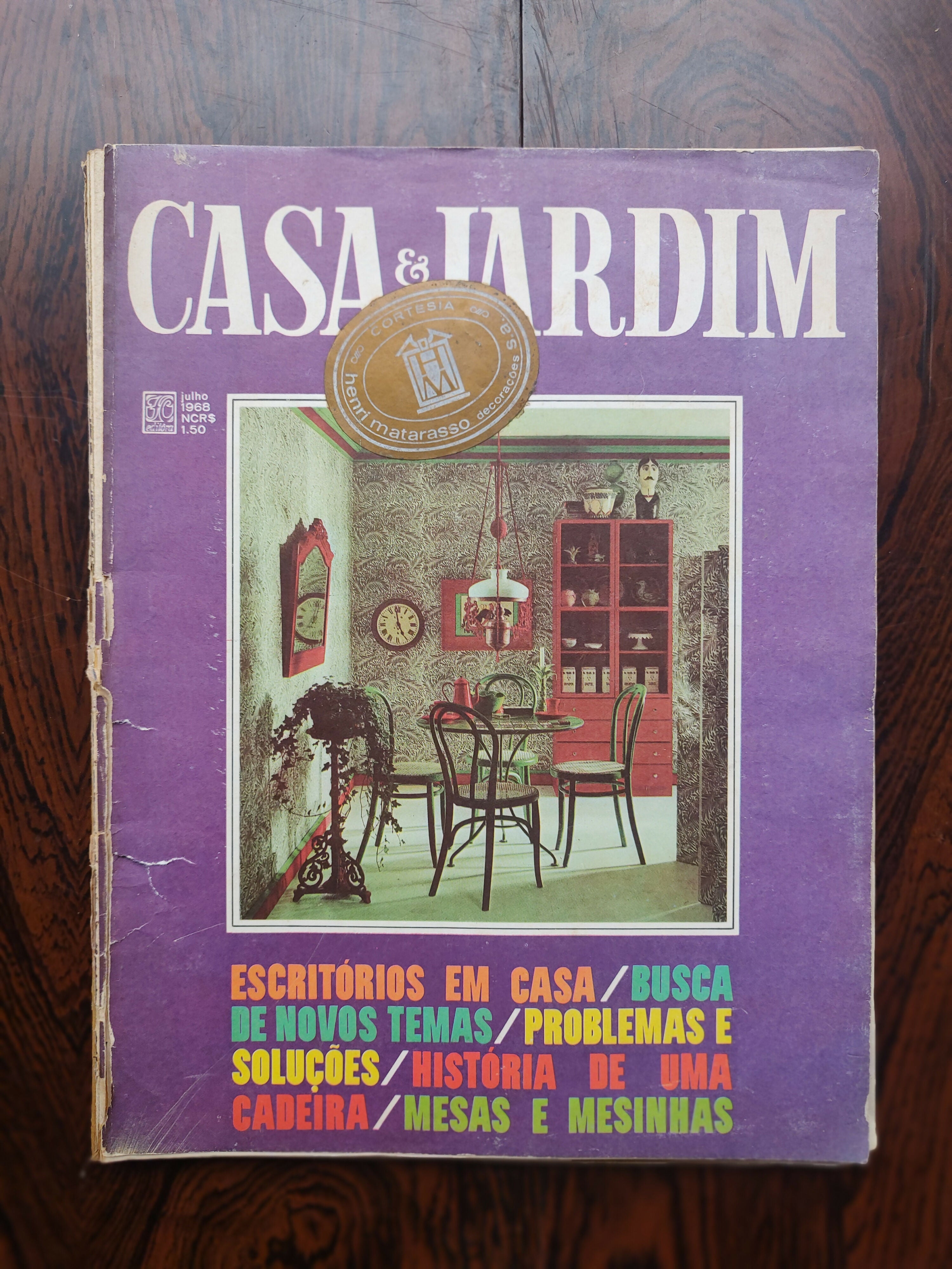 Antiga "Revista Casa & Jardim" - 1968 (Capa Escritórios em Casa)