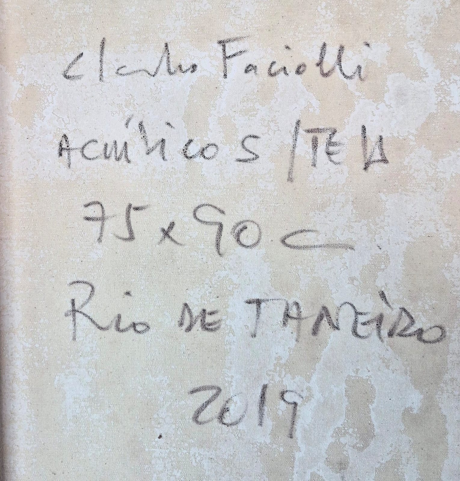 Quadro com pintura em Acrílico sobre tela do artista brasileiro Claudio Faciolli, 2019.
