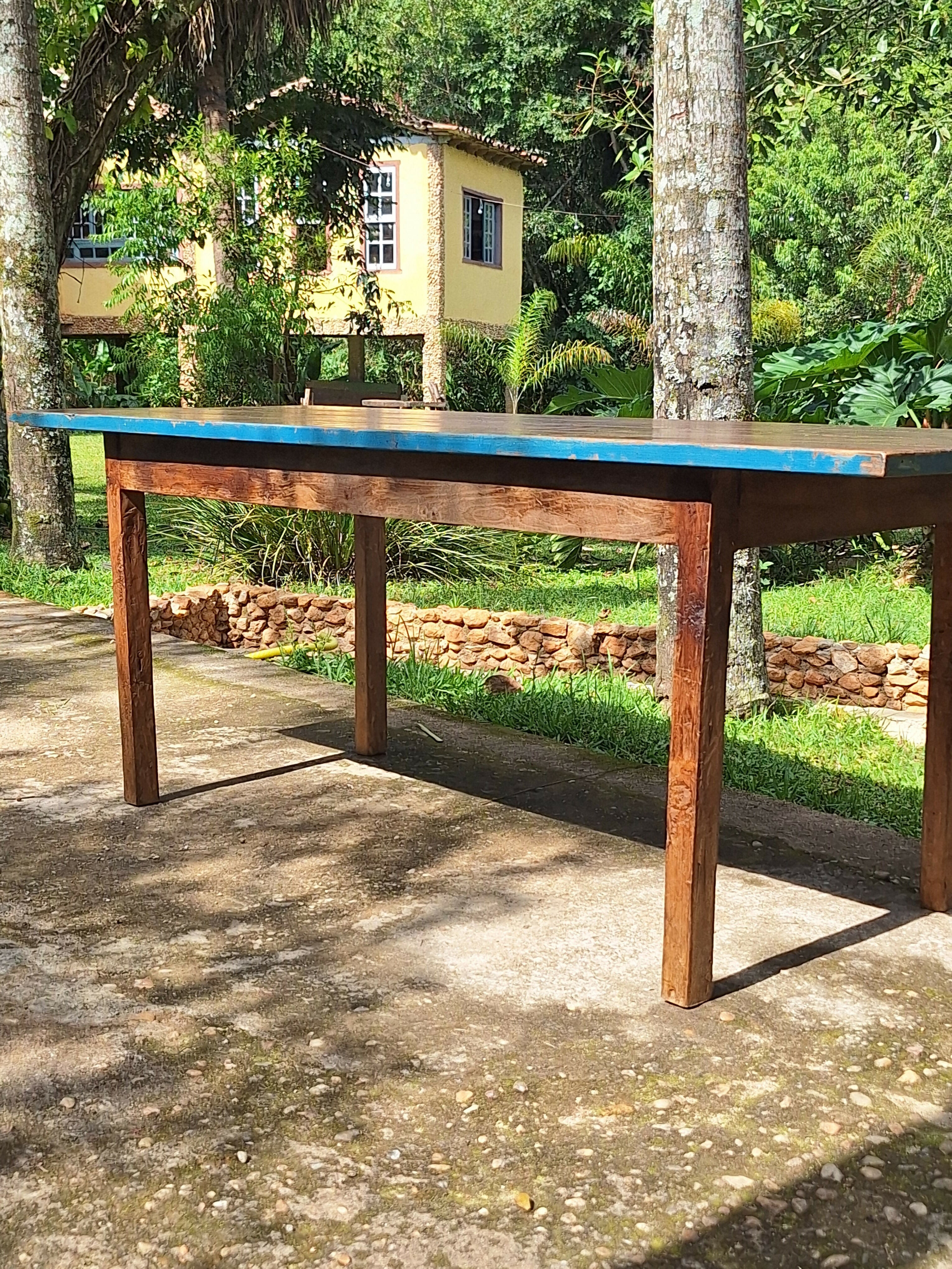 Mesa de Jantar Atntiga Madeira Maciça Garimpo Mineiro