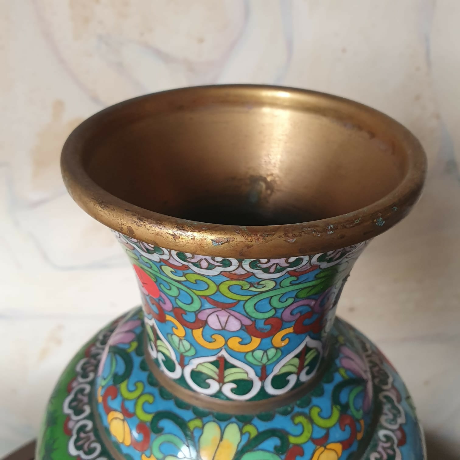 Vaso chinês Cloisonné raro