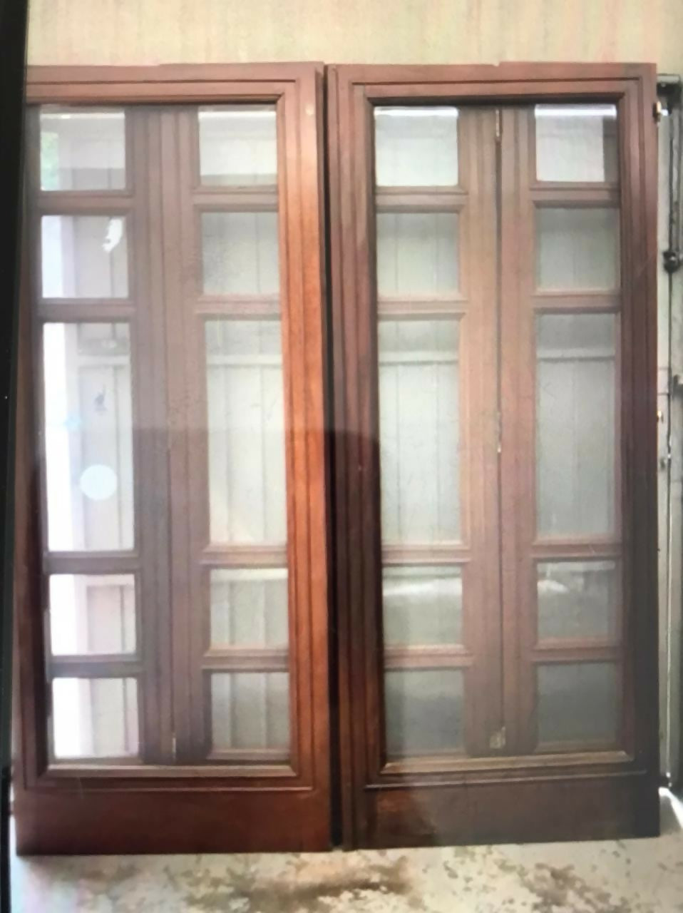 02 Conjuntos Portas de sacada - madeira maciça - SUCUPIRA 06 folhas