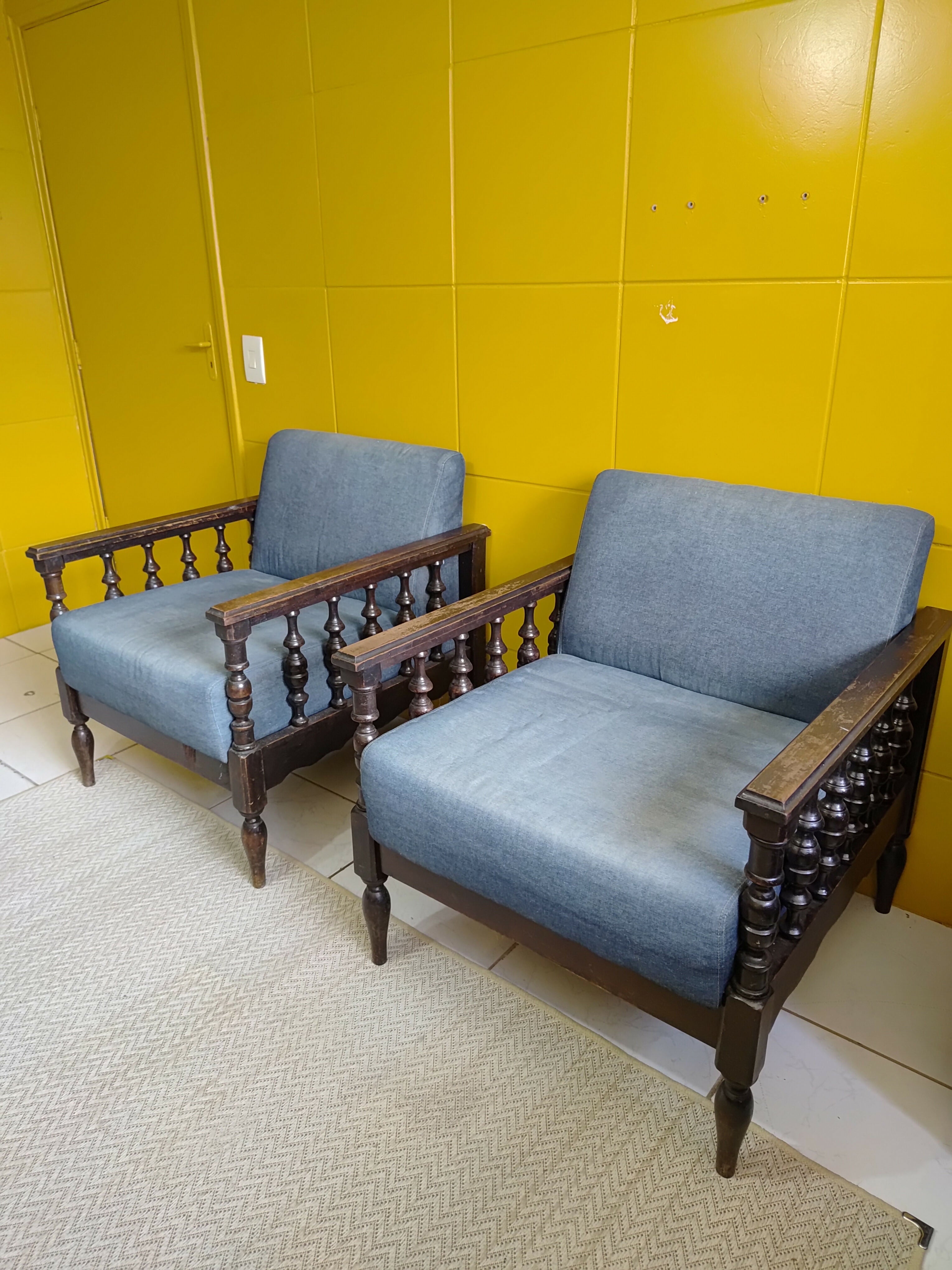 Sofá e poltronas anos 60 da vó