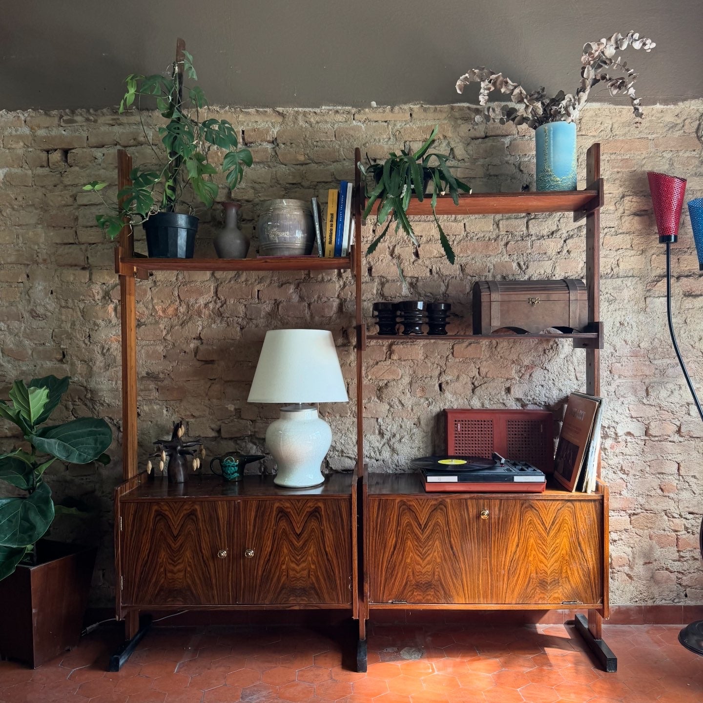 Estante modular antiga em Jacarandá anos 60