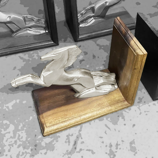 Suporte de Livro Escultura de cavalo - estilo art-déco