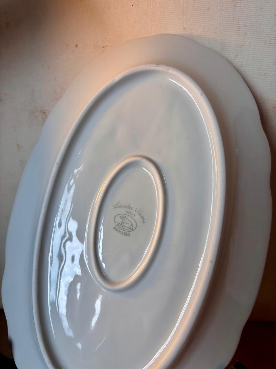 Travessa oval em porcelana floral Santa Clara, Espanha (DMCPS_488)