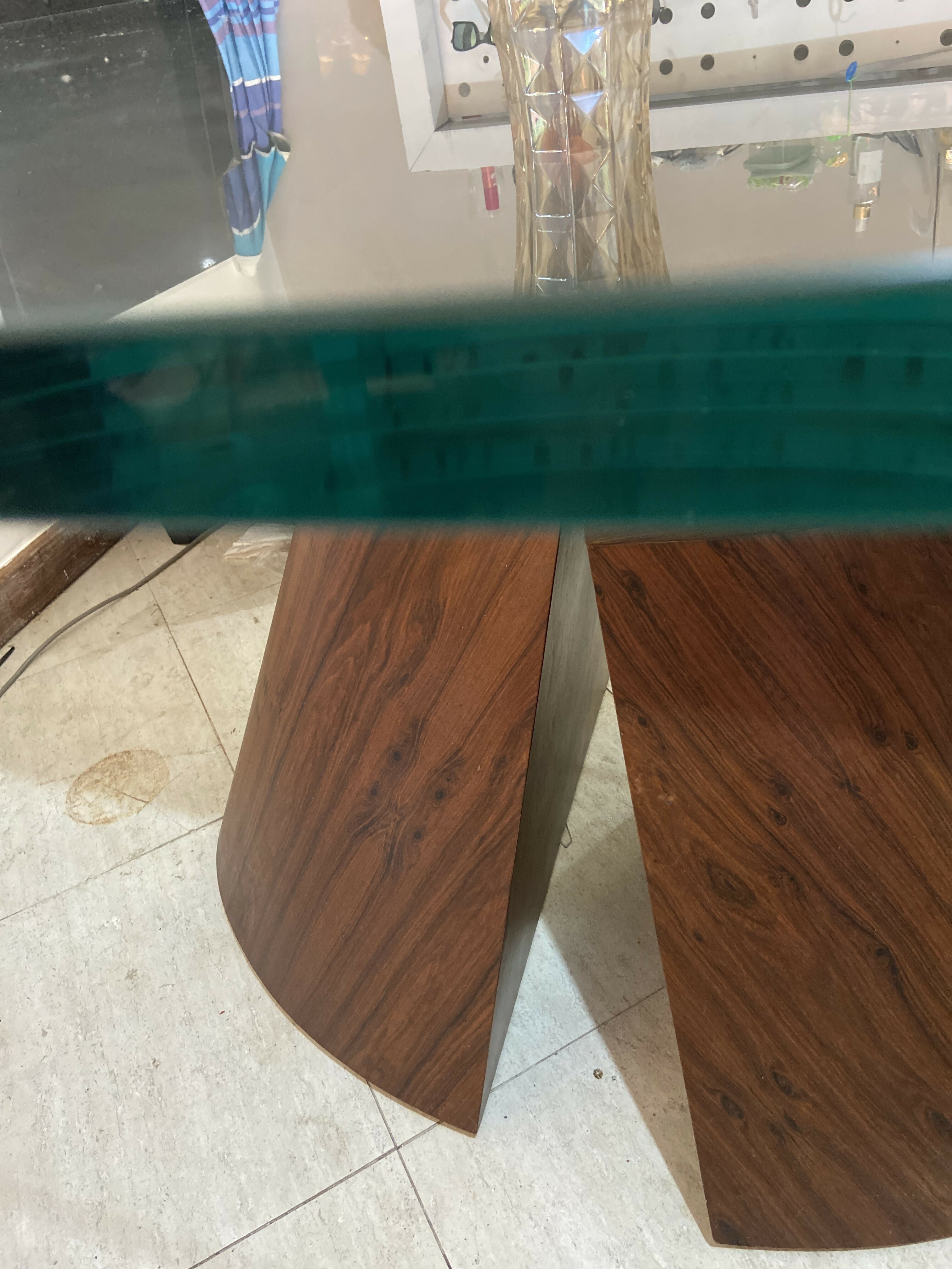 Mesa de Jantar Jader Almeida tampo de vidro